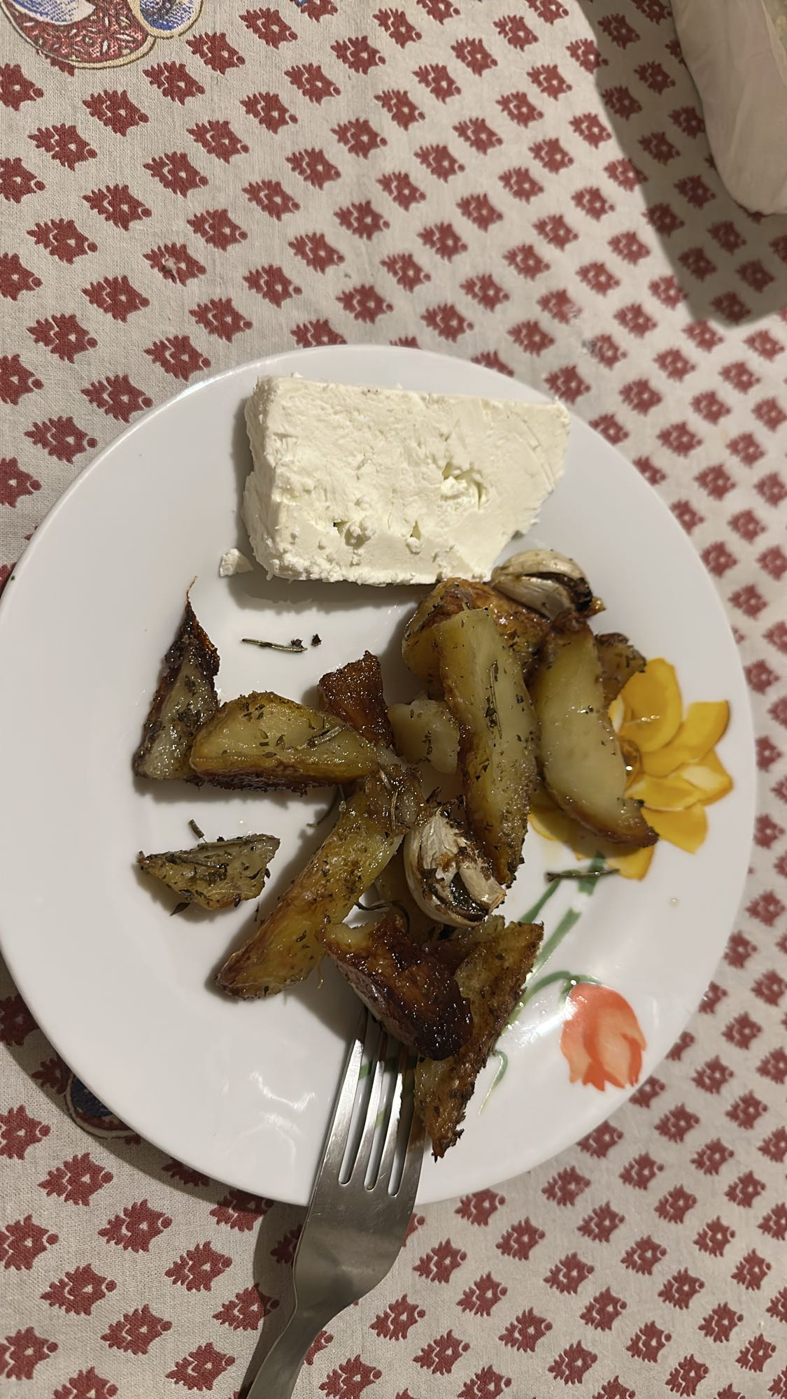 Baked potatoes and feta