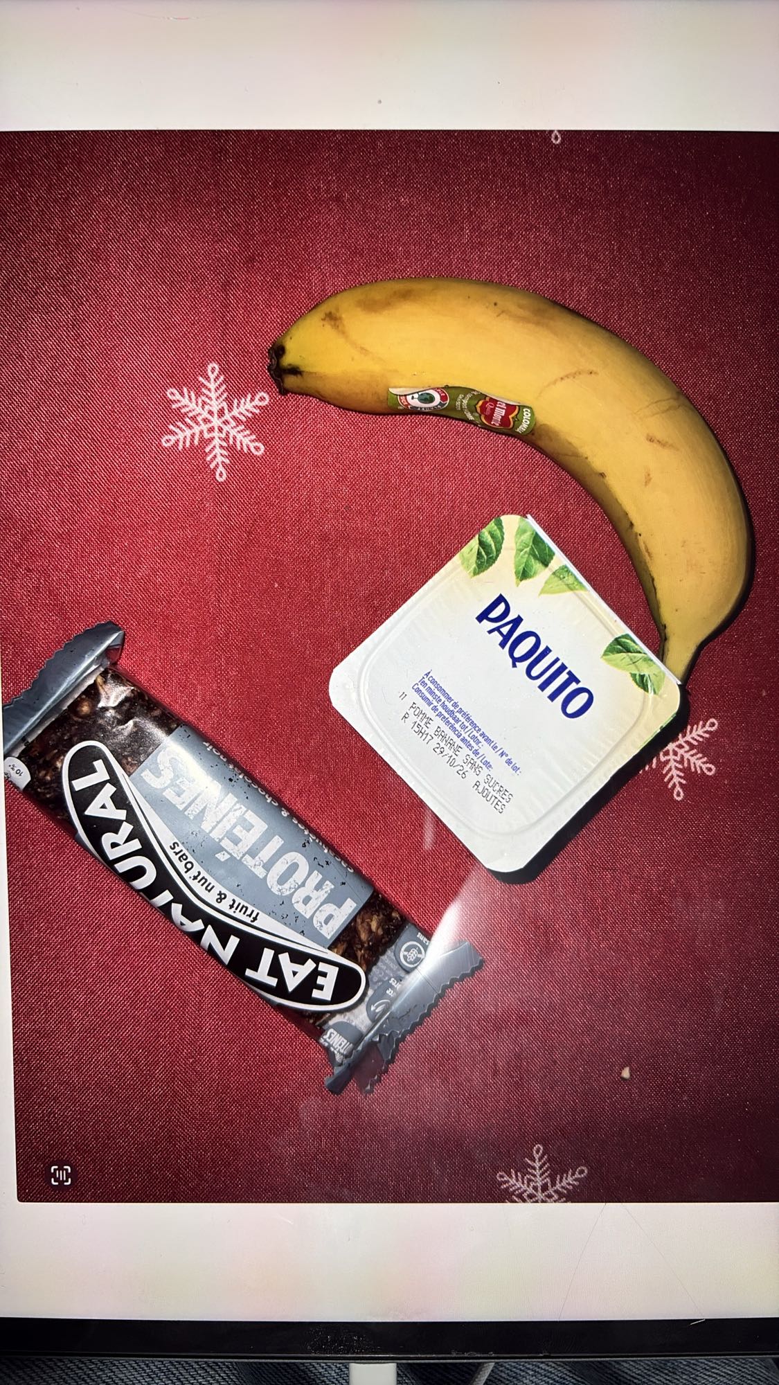 Collation banane et barre