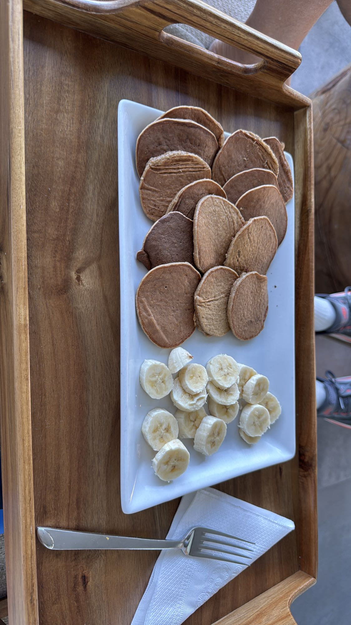 Mini pancakes con plátano