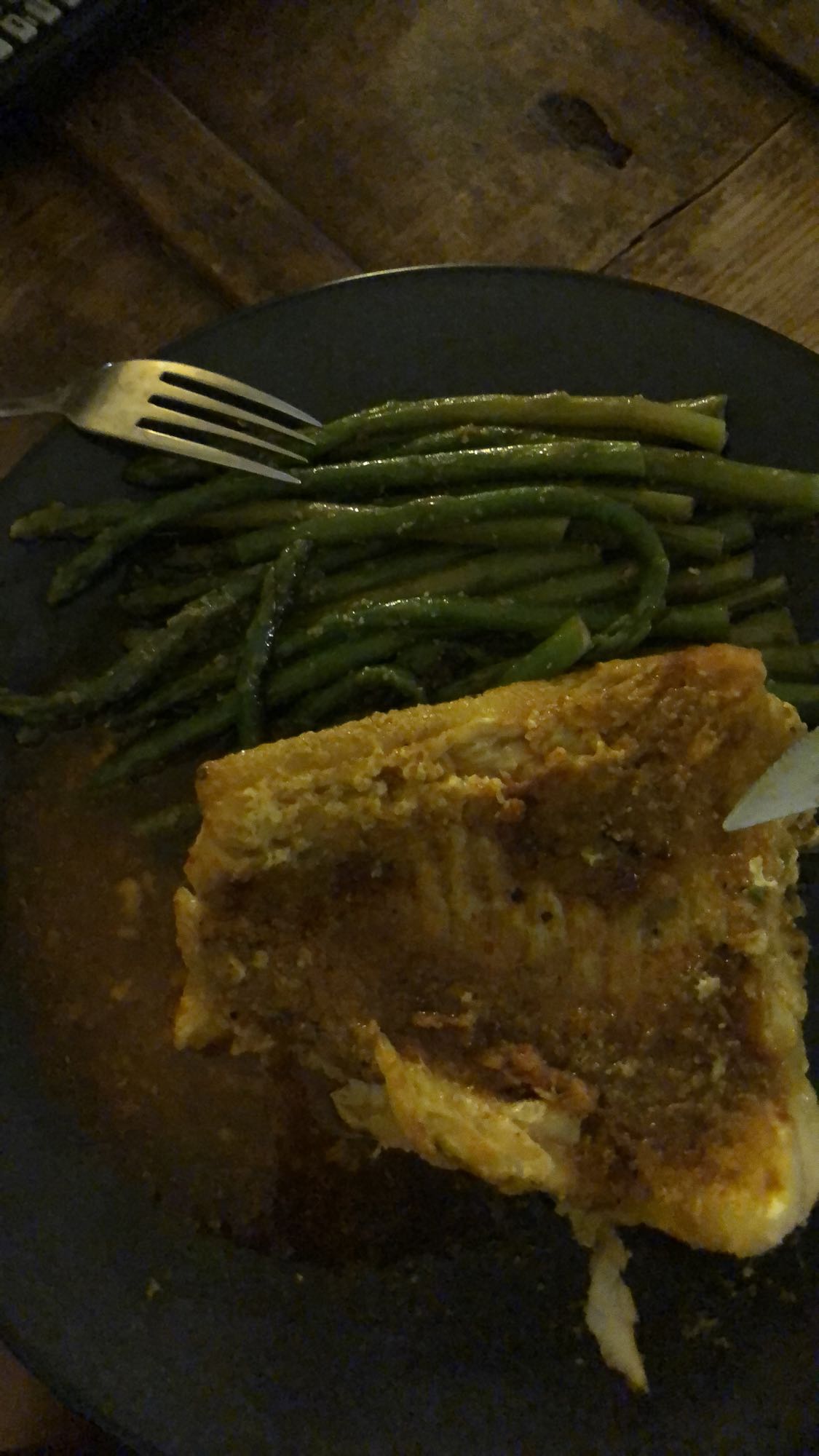 Poisson et haricots verts