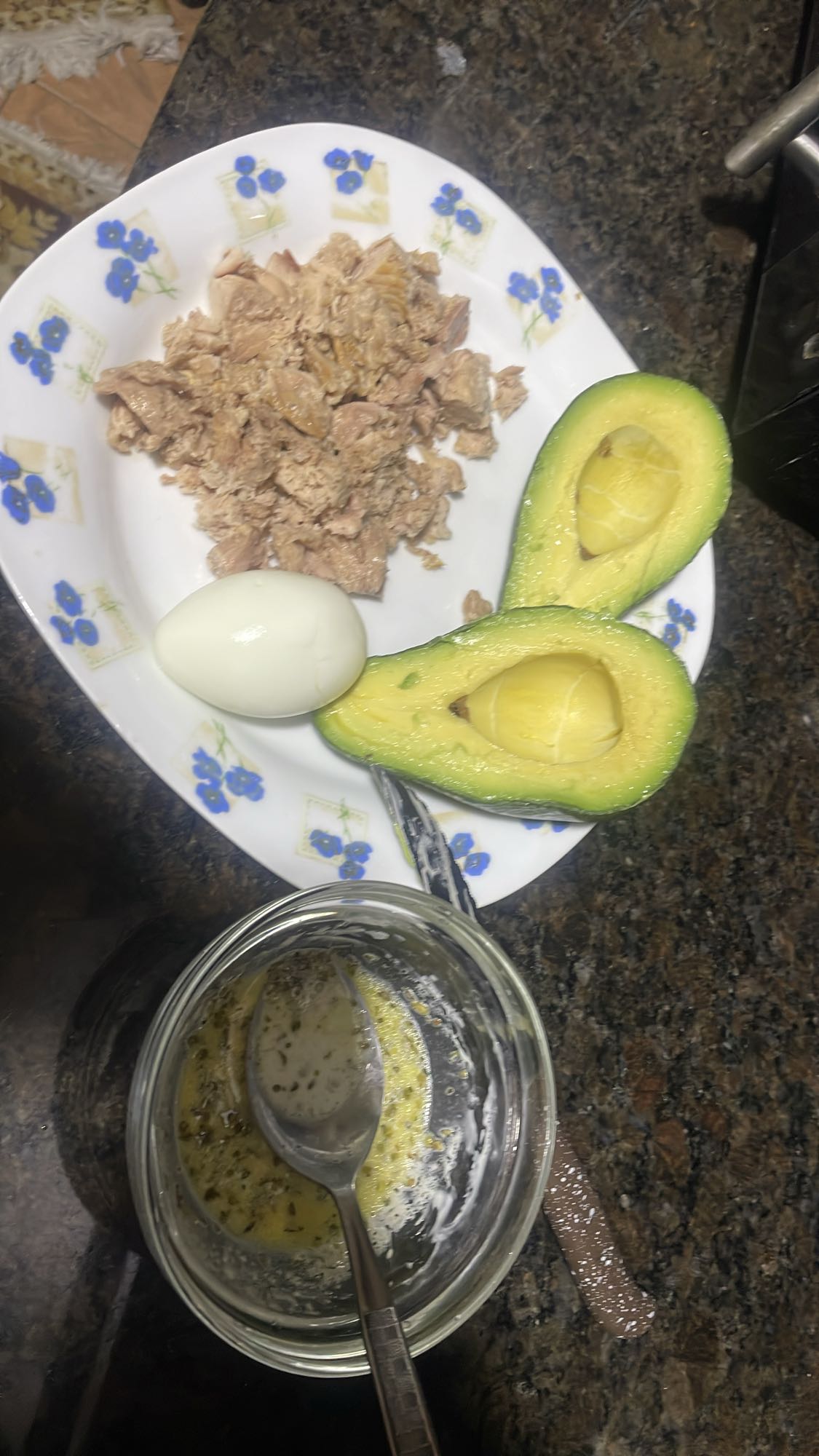 Tuna Egg Avocado Plate