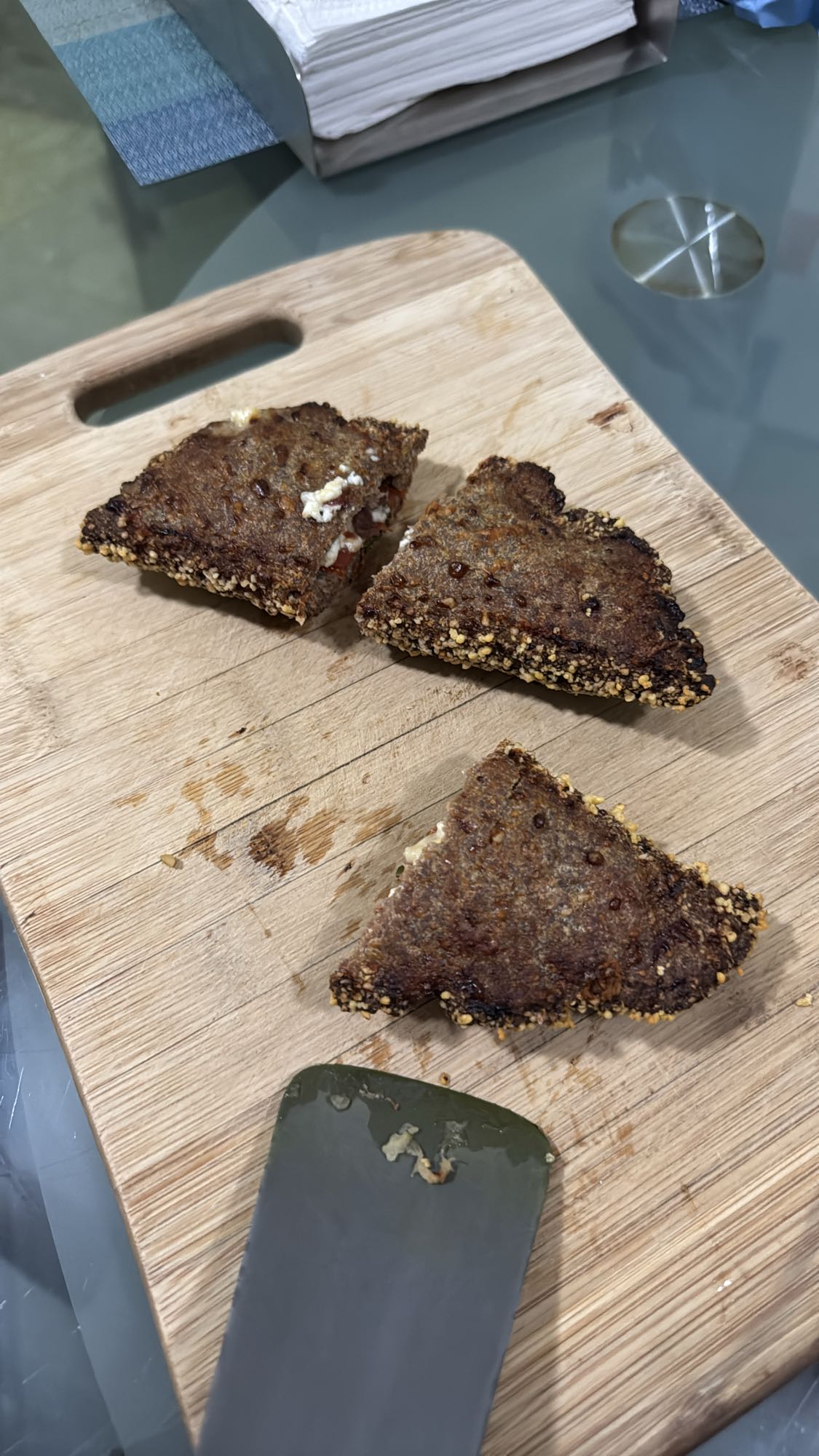 sándwich integral frito