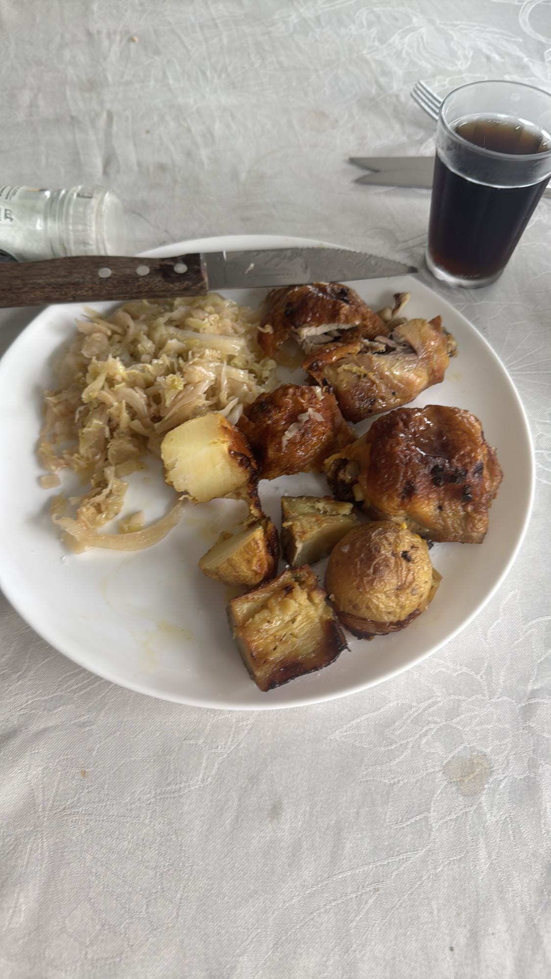 Frango assado com batata