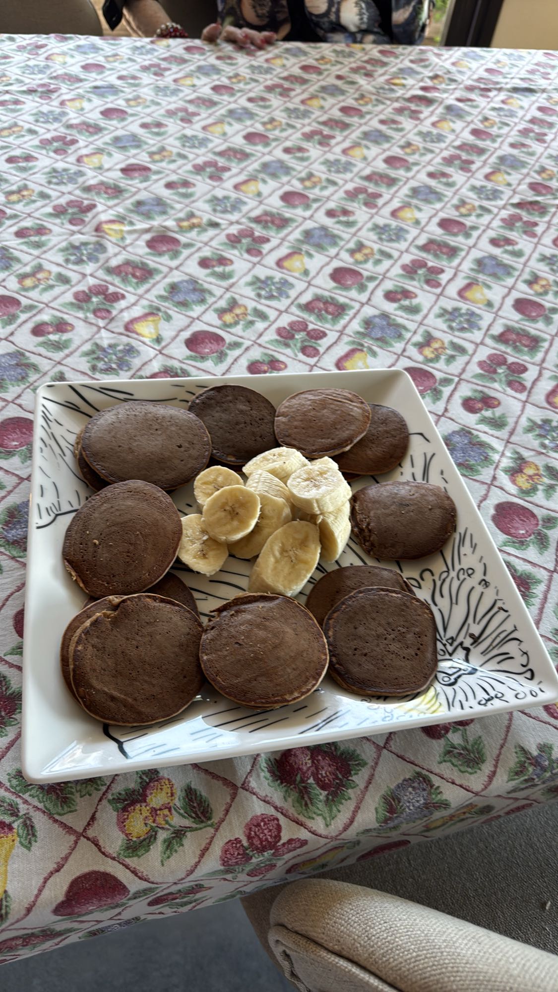 mini hotcakes con plátano