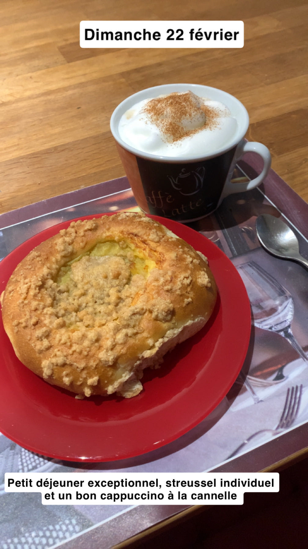Streusel et cappuccino