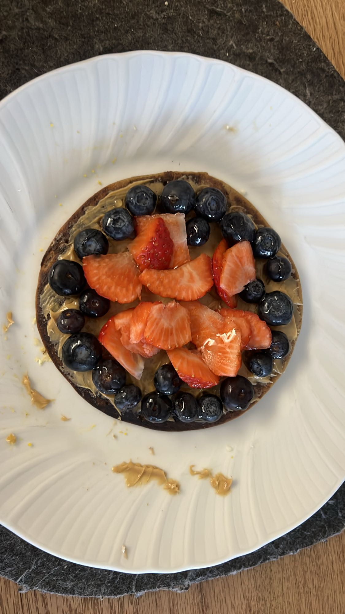 Peanut Butter Fruit Flatbread