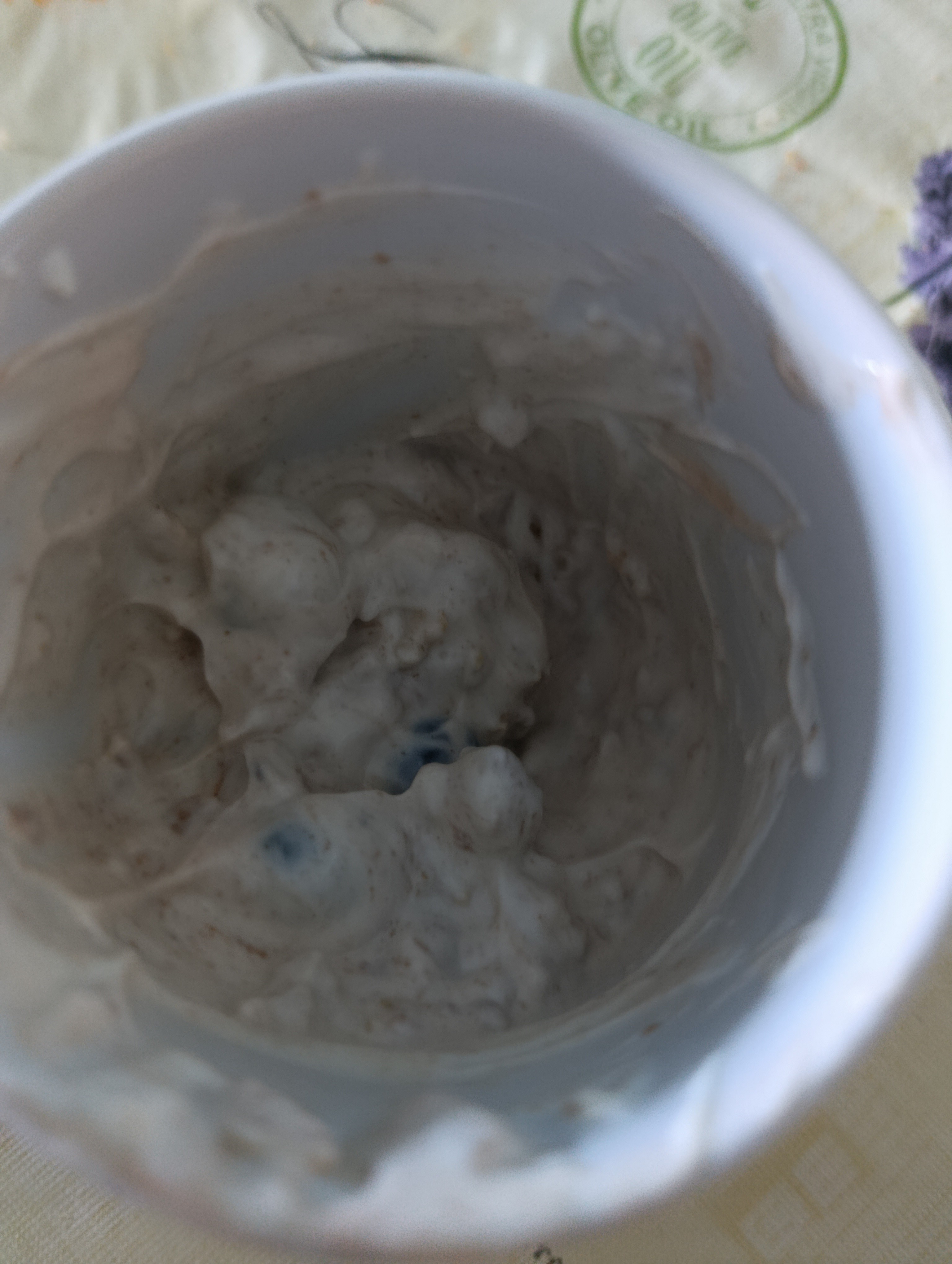 yogur con arándanos