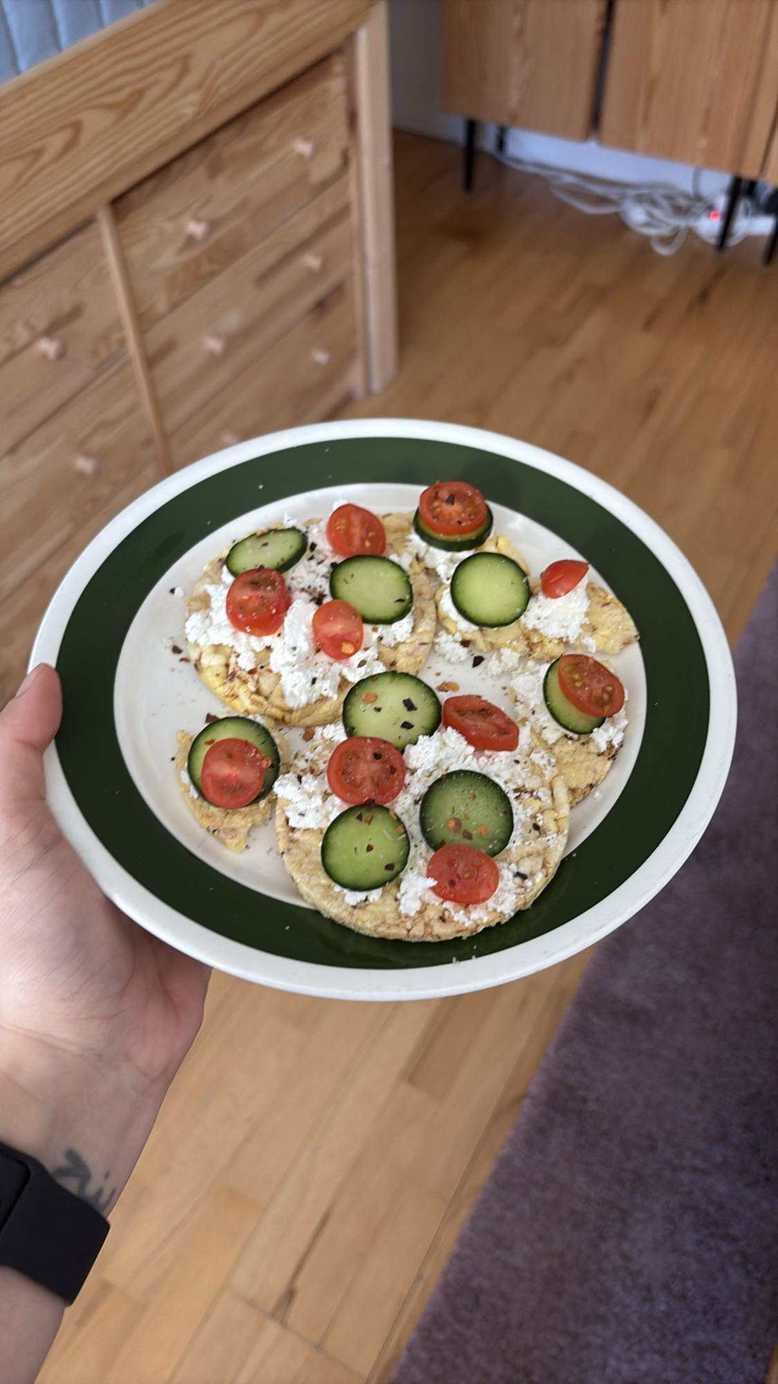 Majskakor med grönsaker