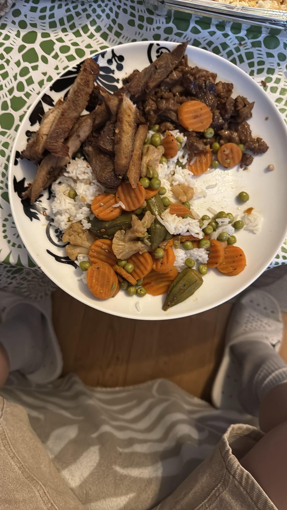 Ris med kött och grönsaker