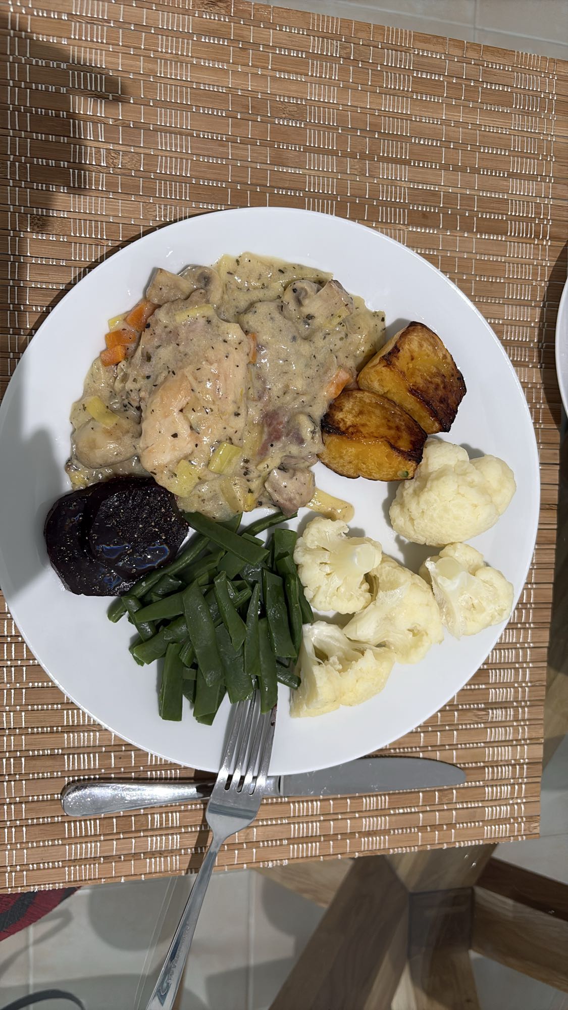 Chicken veggie plate