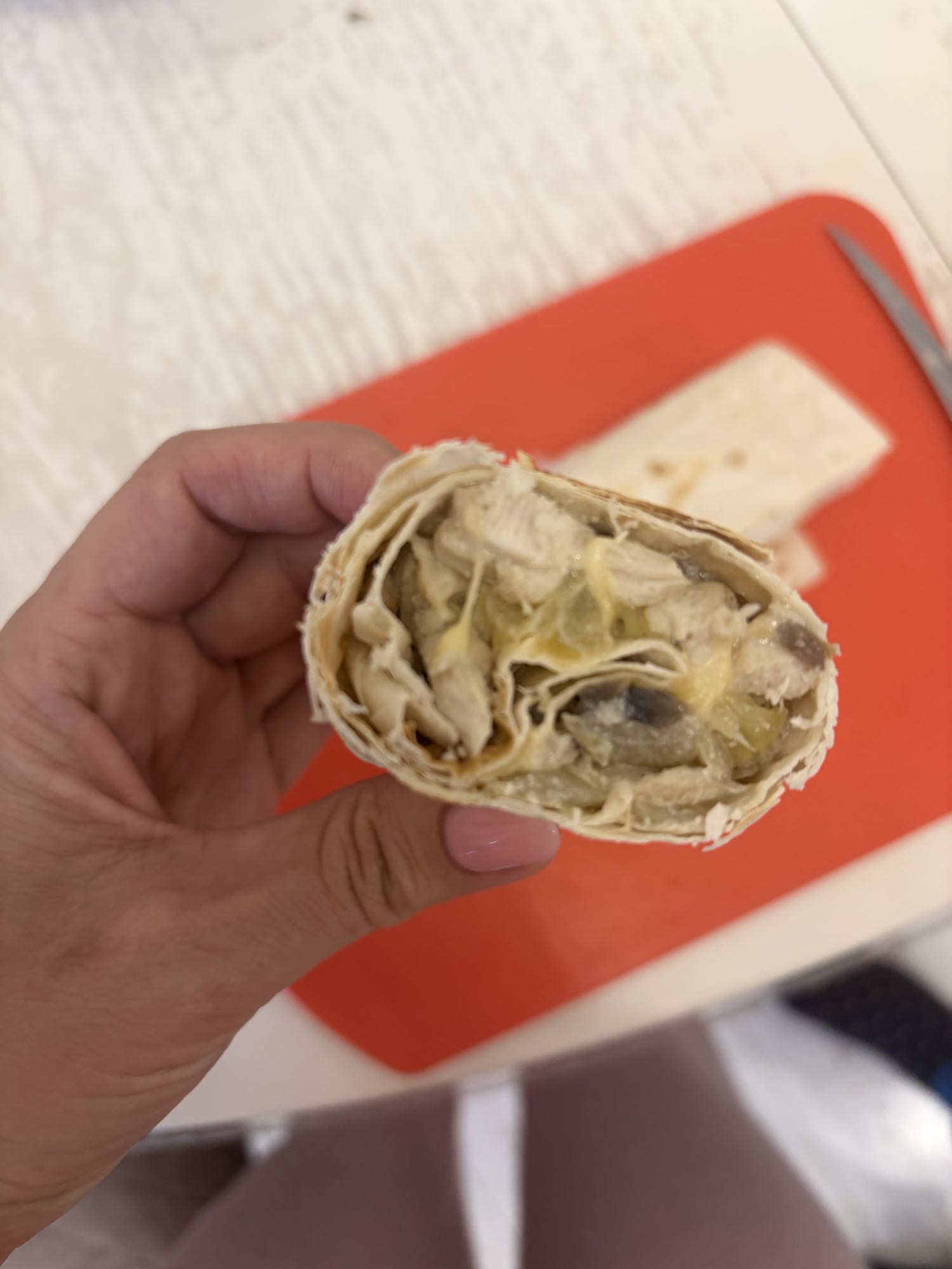 куриный ролл с грибами