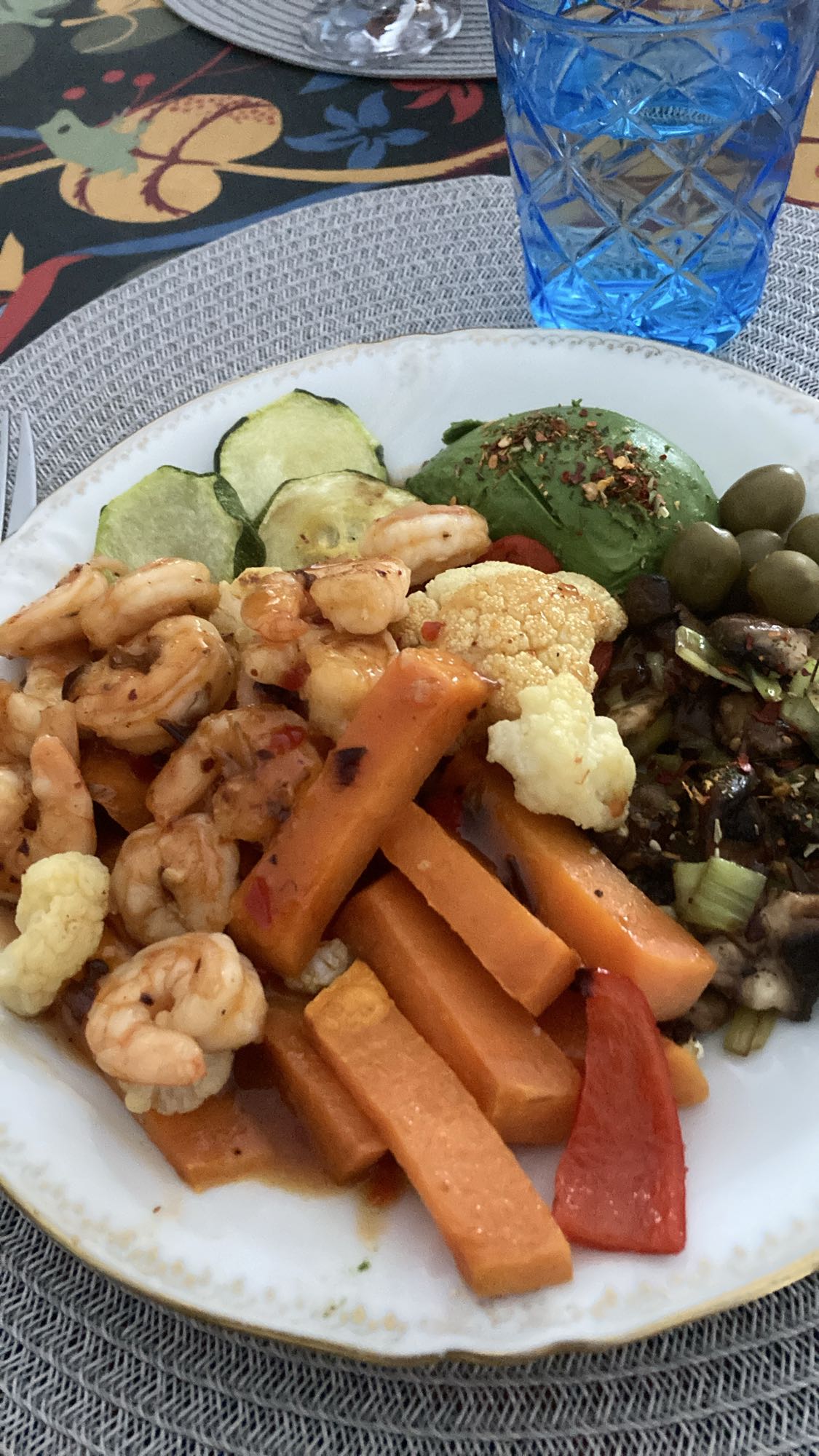 Räkor med grönsaker