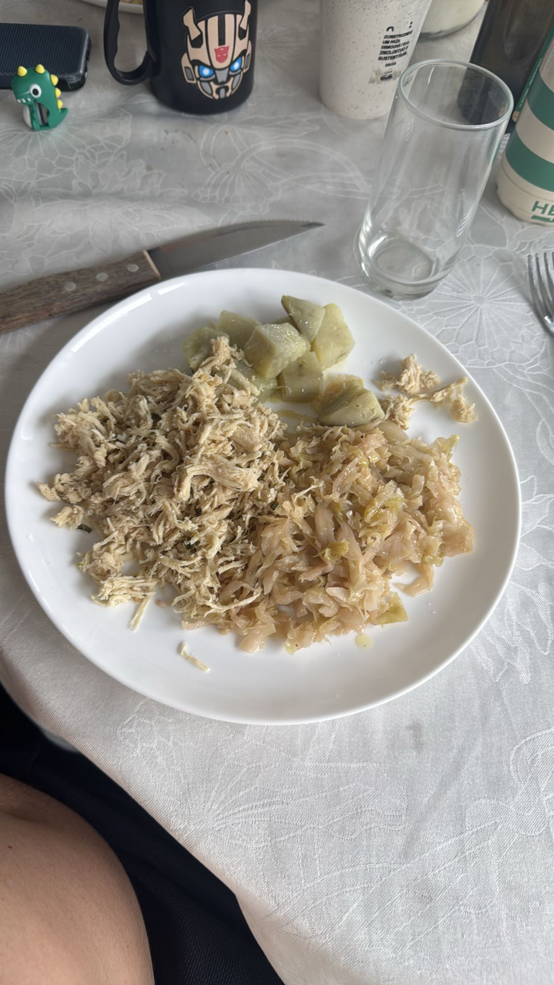 Frango, repolho e batata