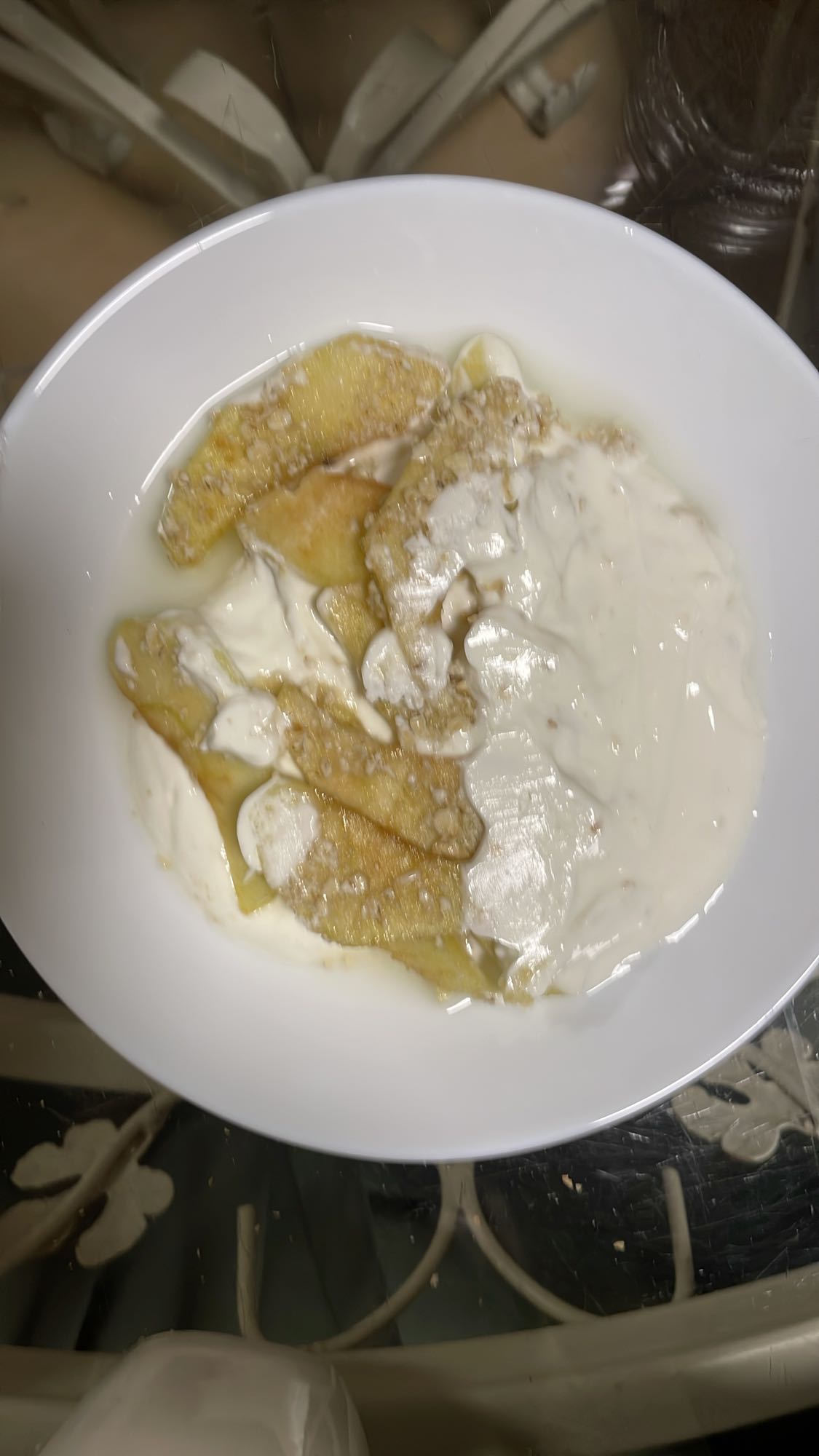 Yaourt aux pommes et miel