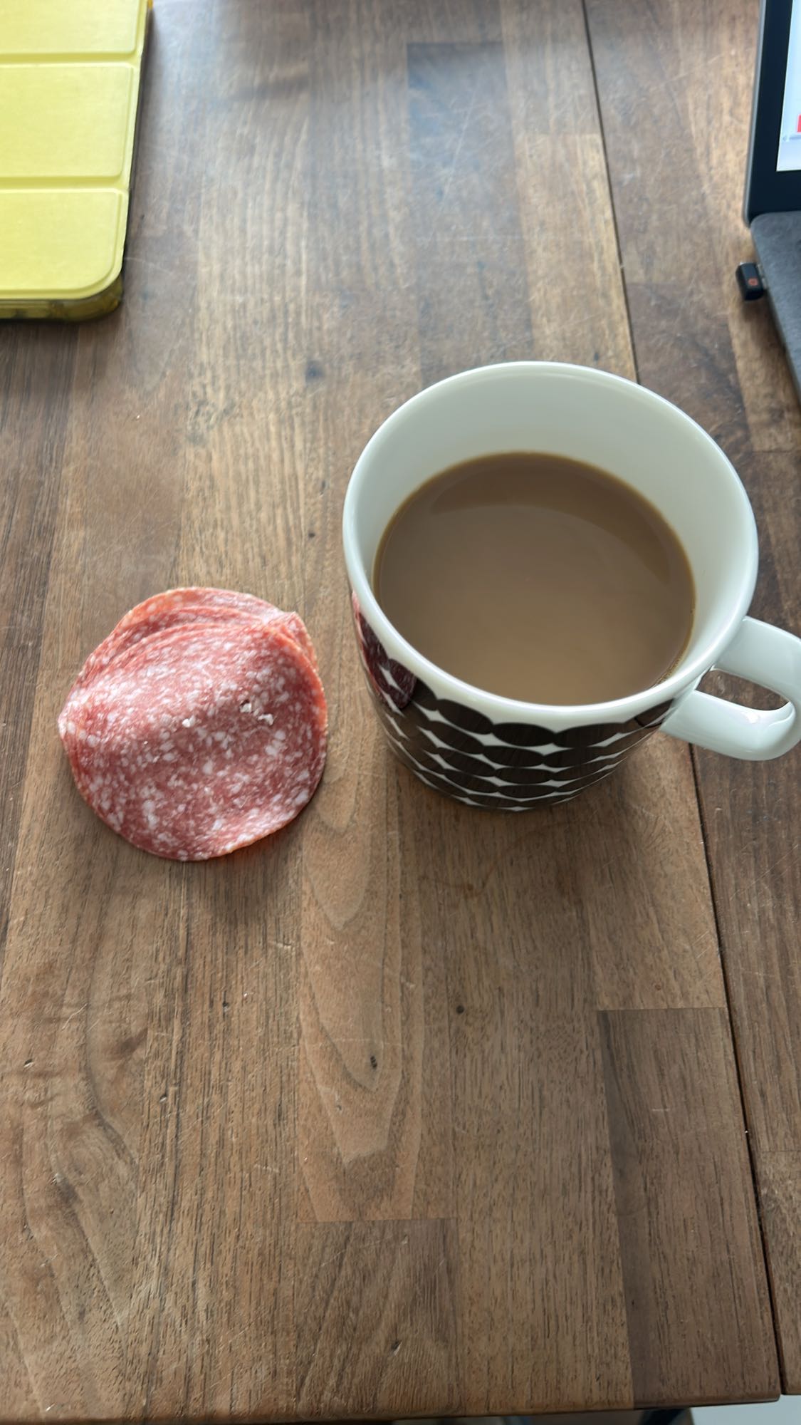 Kaffe och salami