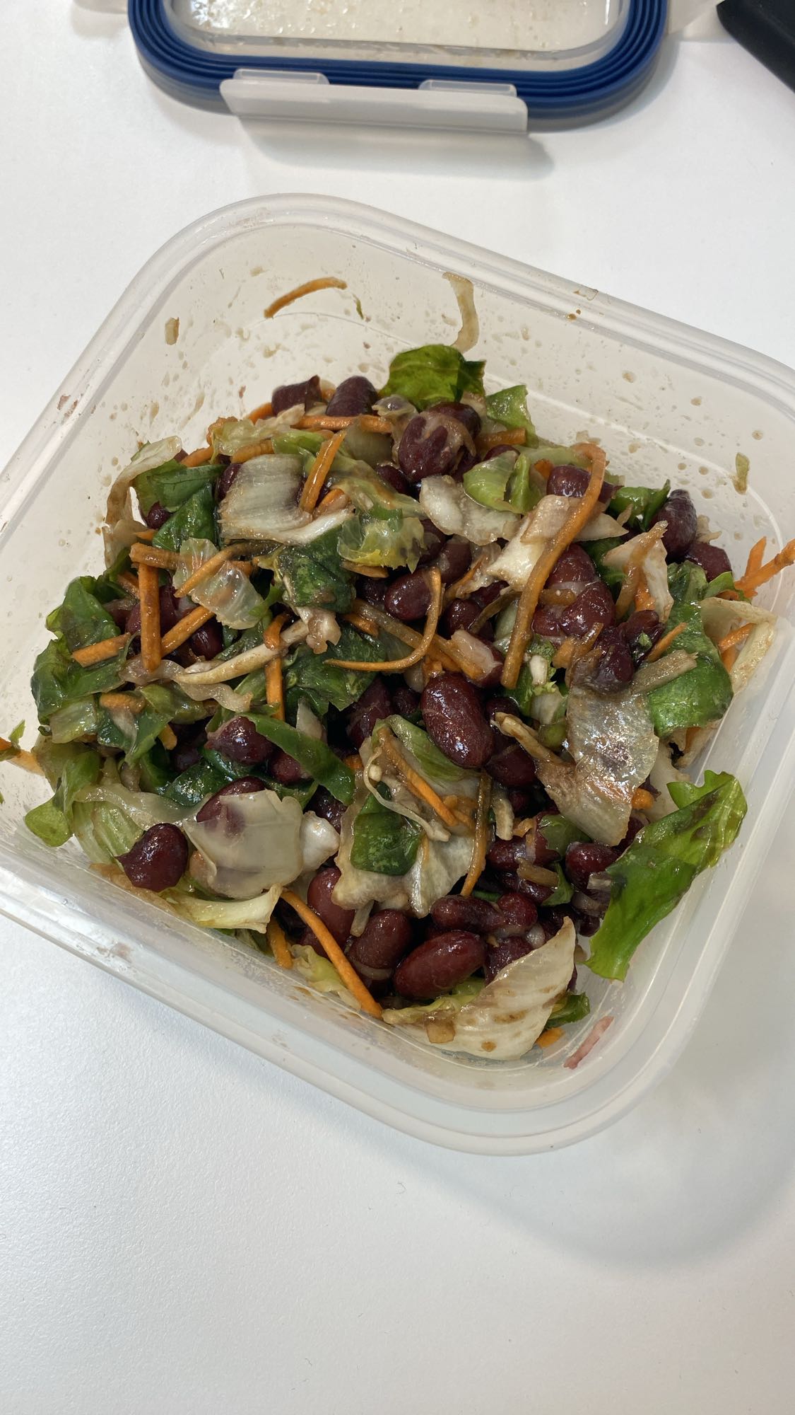 Bønnesalat med grøntsager