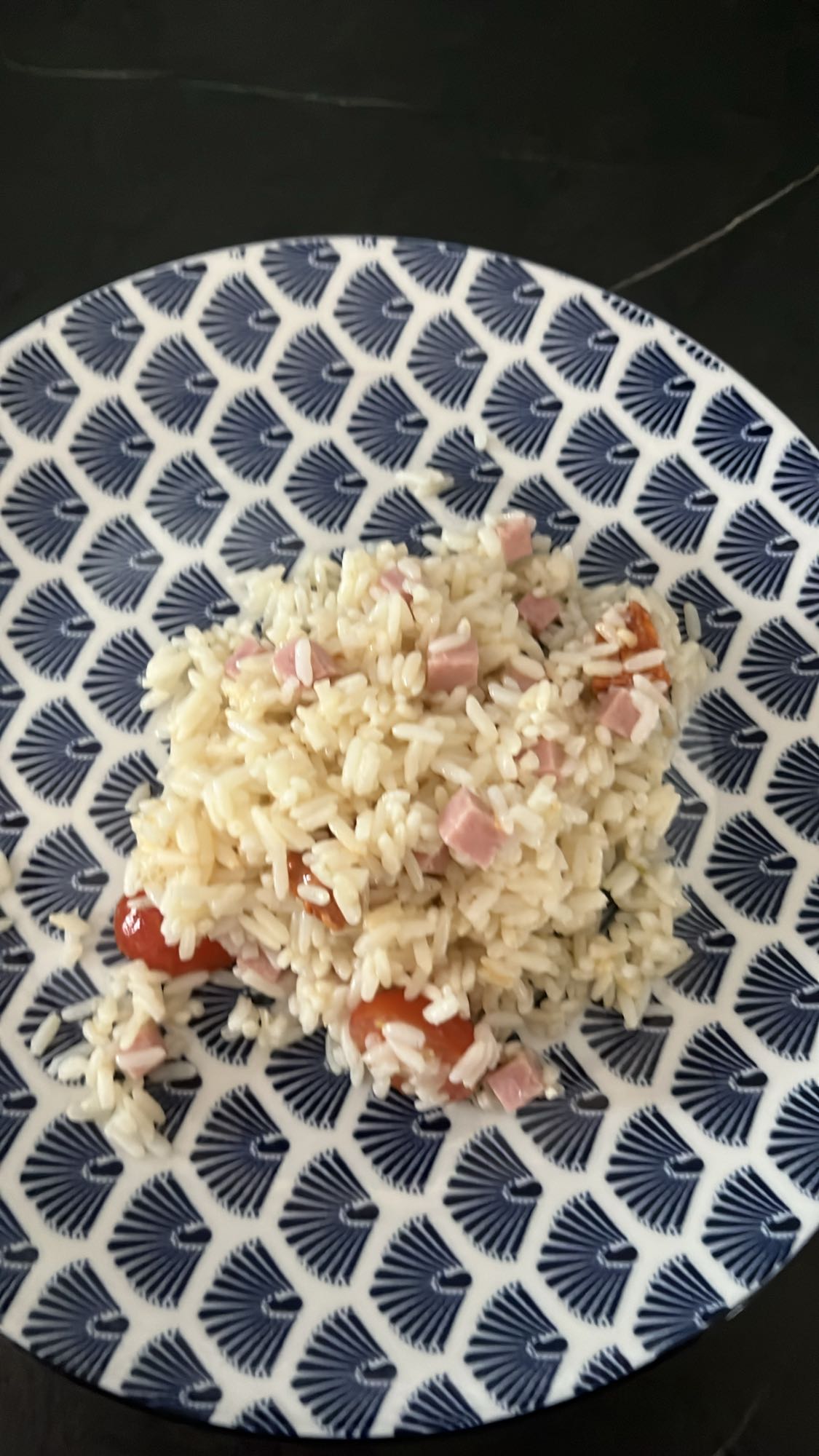 Salade de riz jambon tomate