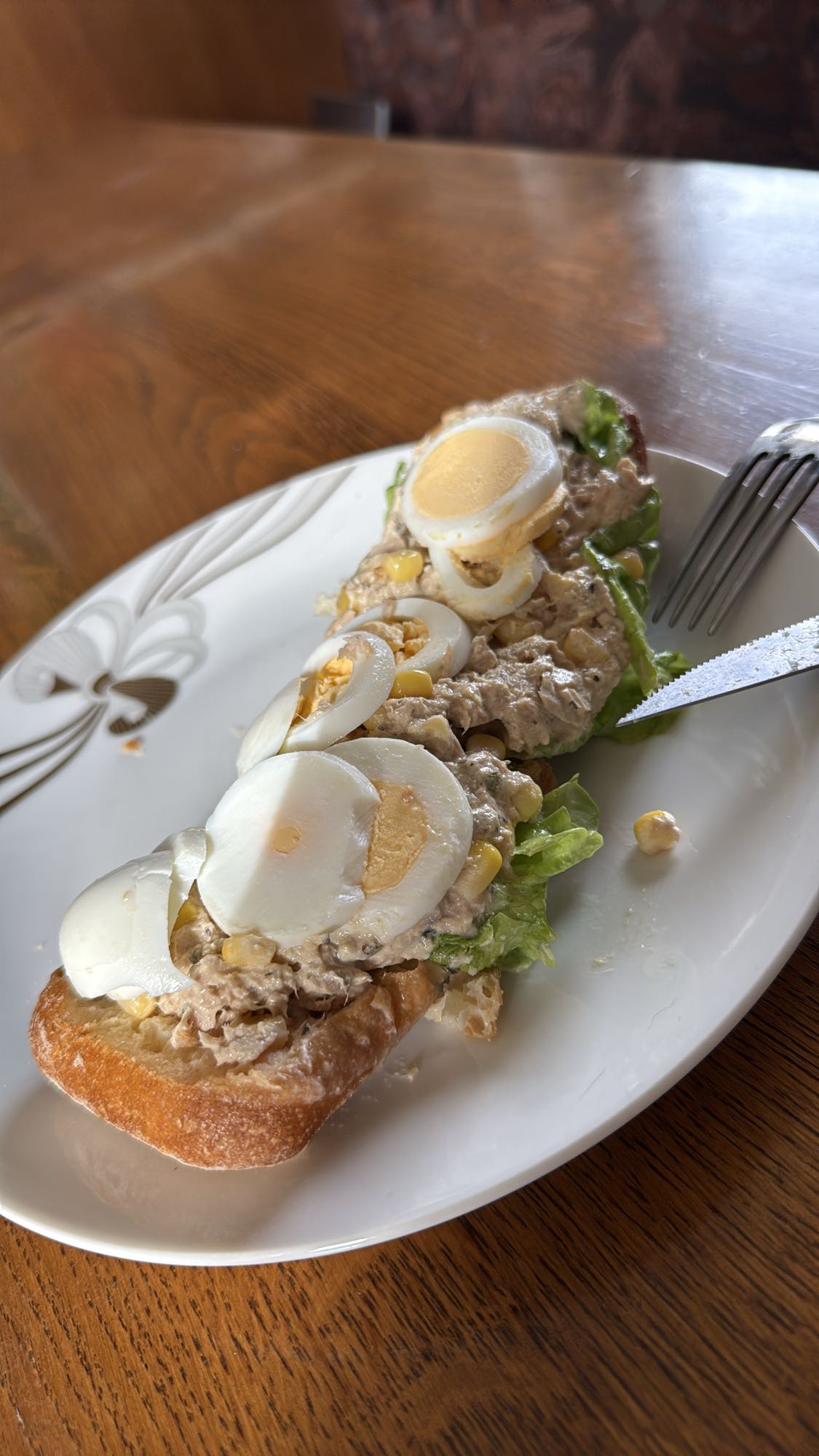 Tuna Egg Open Sandwich