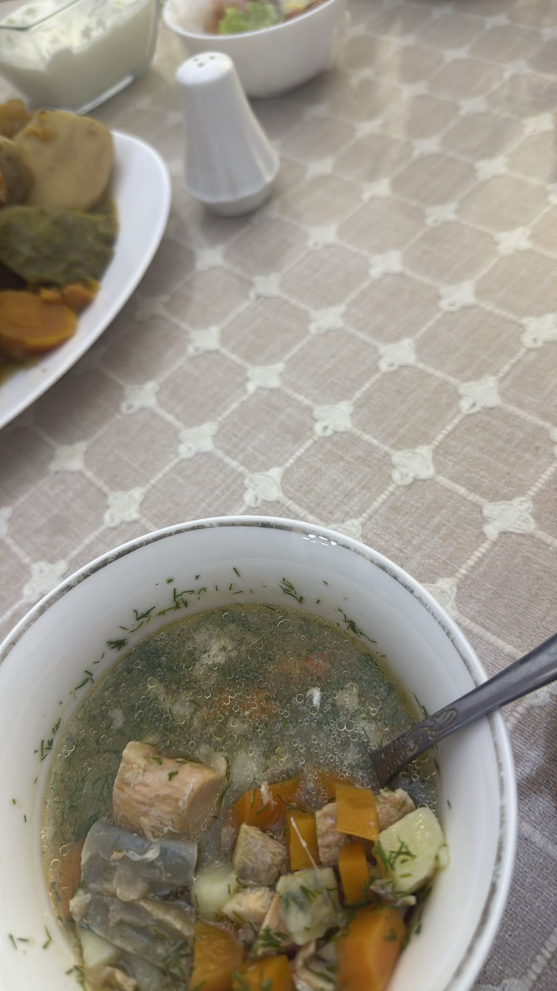 рыбный суп с овощами