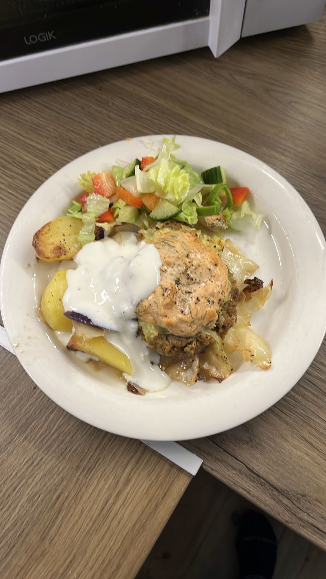 Laxburgare med potatis