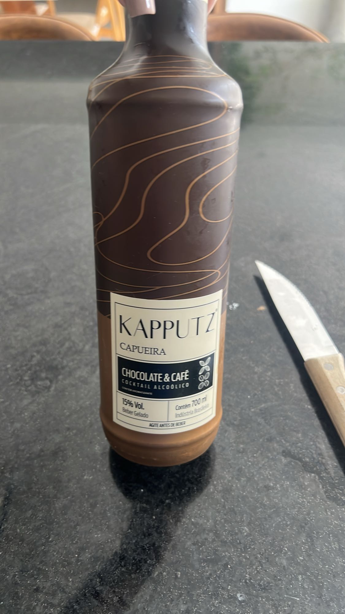 Licor chocolate e café