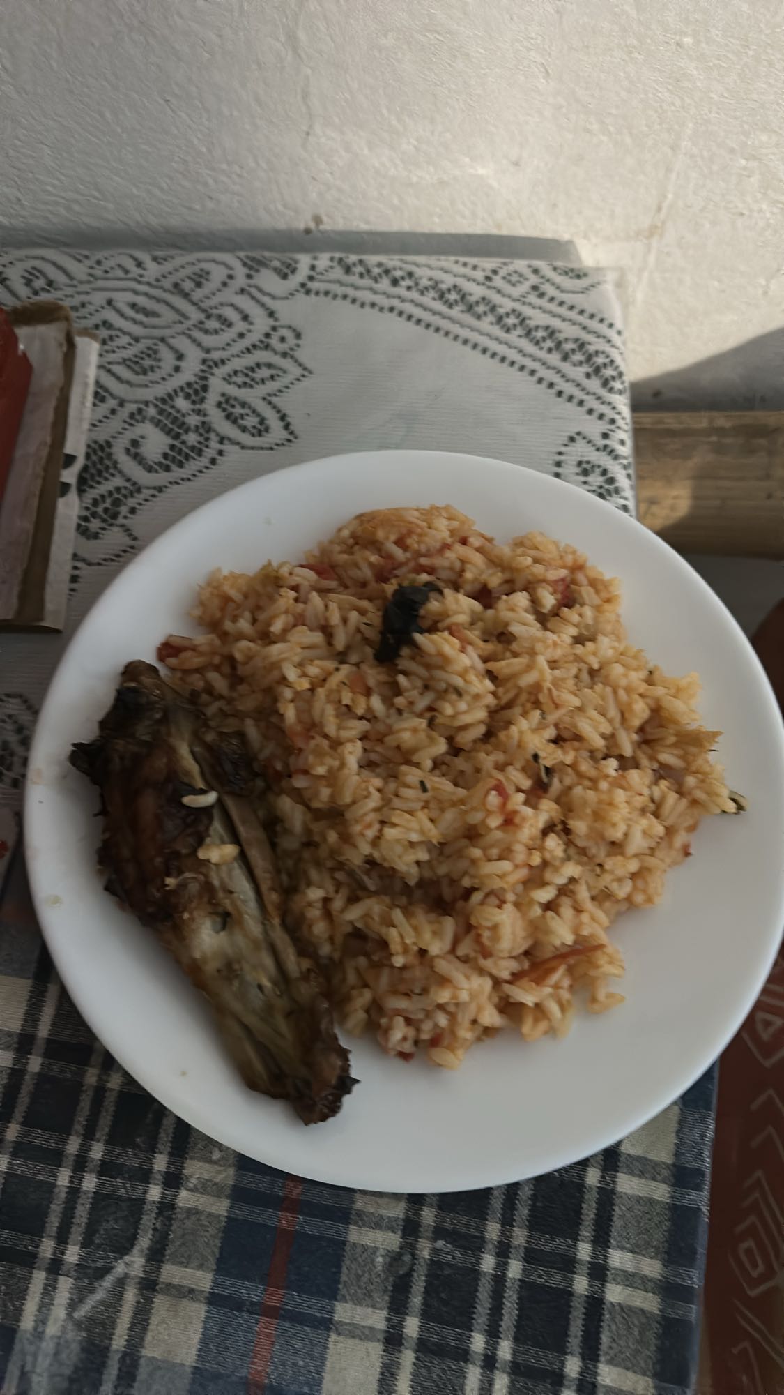 Riz à la tomate et poisson