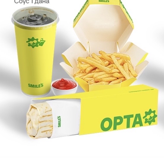 Шаурма с картошкой и колой