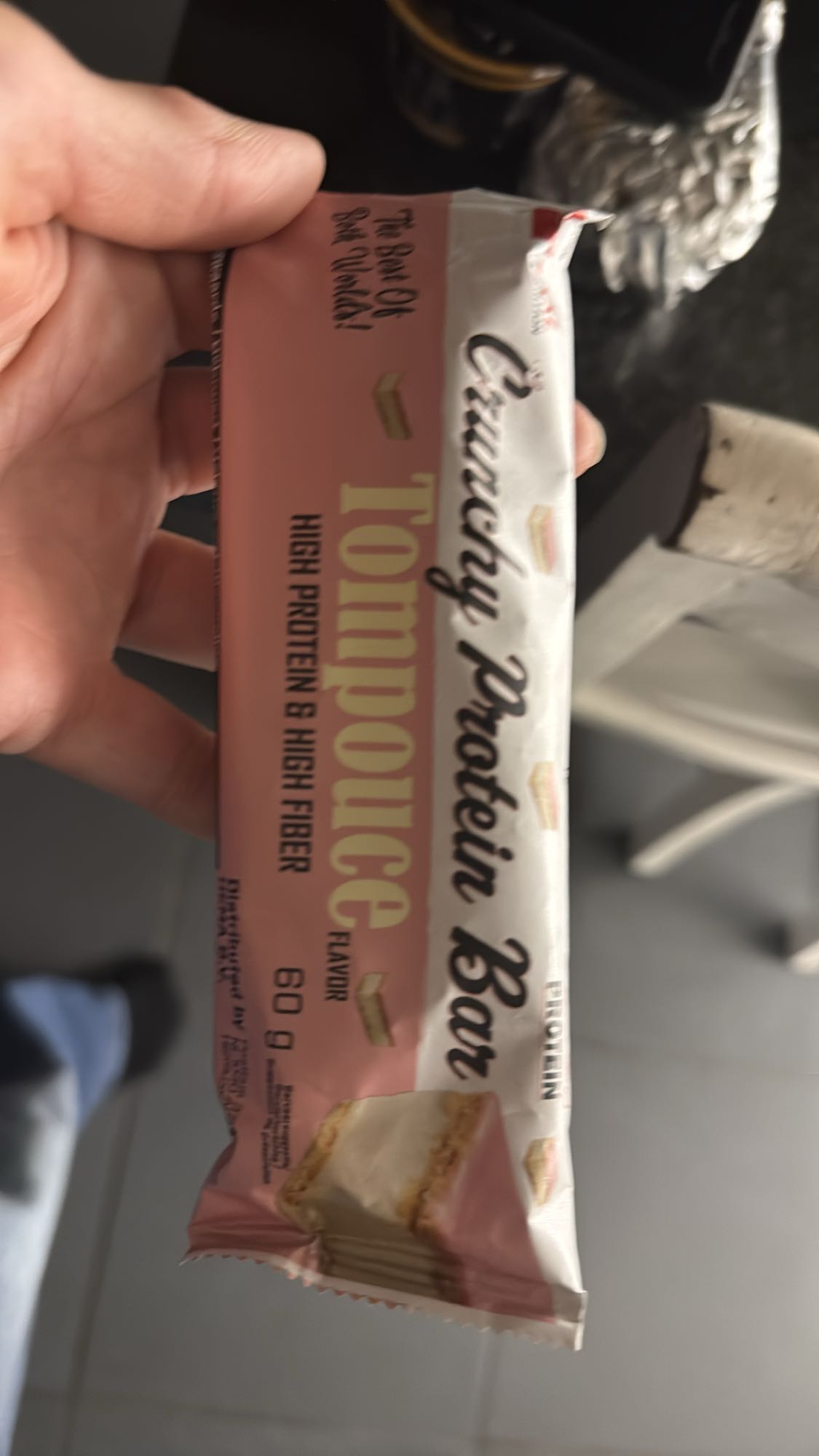 Crunchy Tompouce Eiwitreep