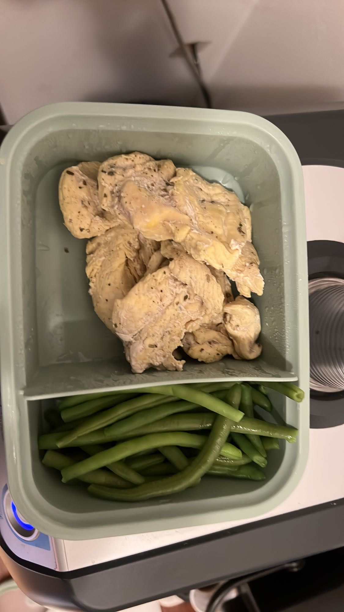 Tavuk ve yeşil fasulye