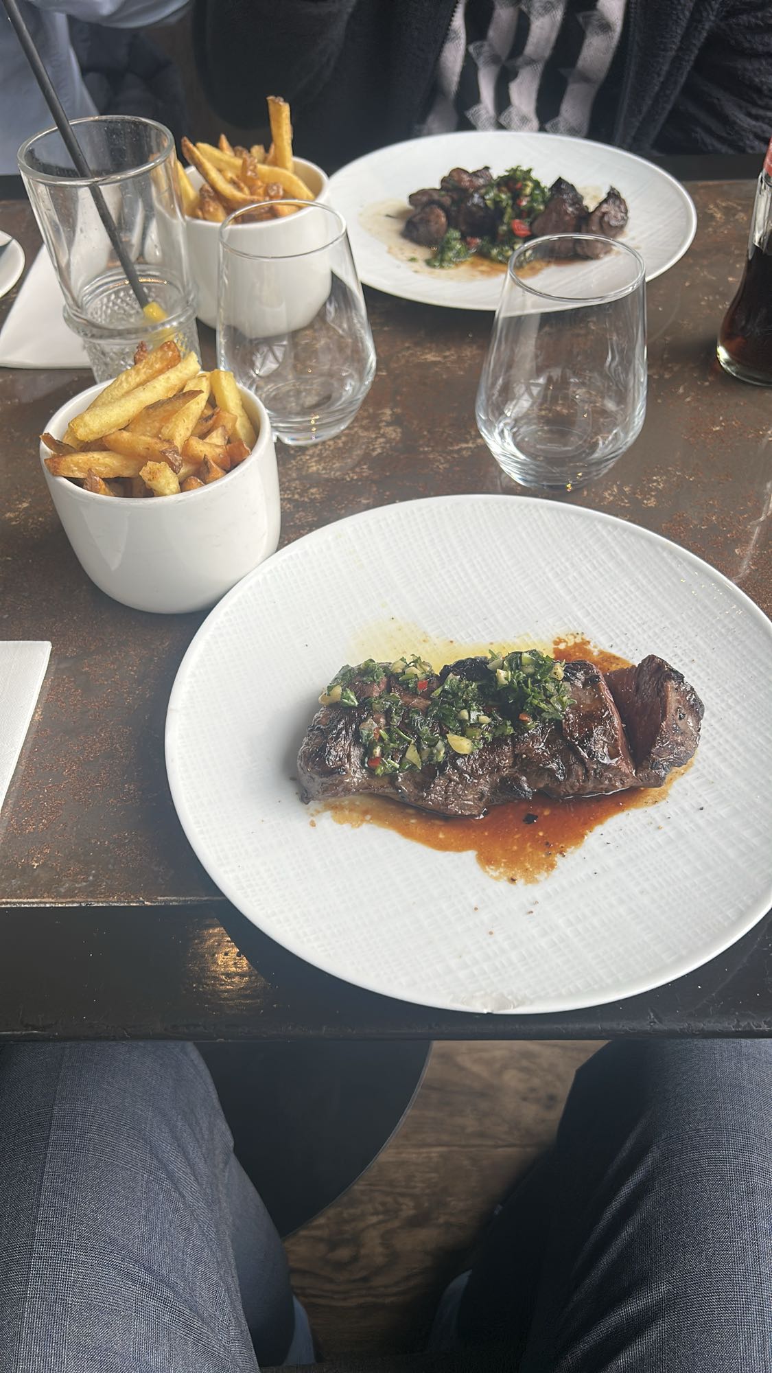 Steak frites sauce verte