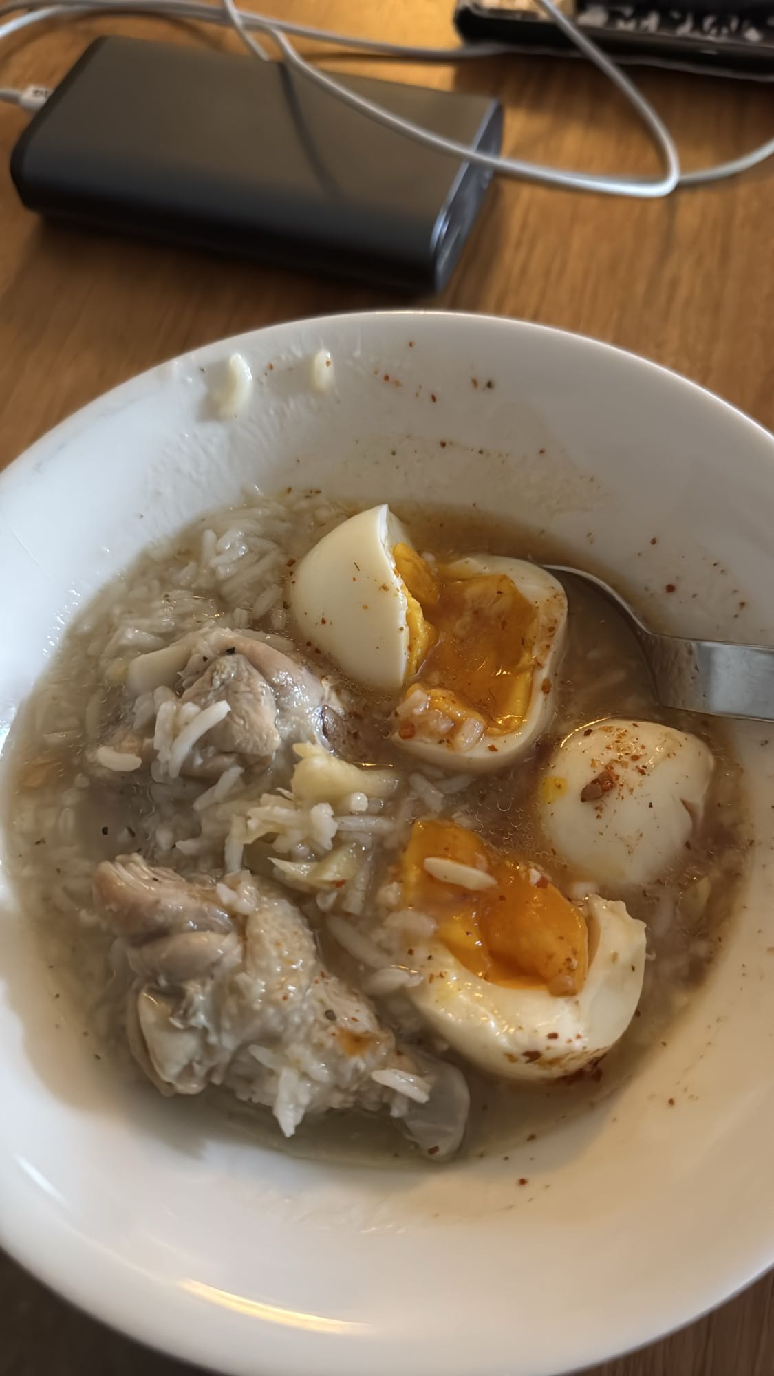 Kycklingrisgröt med ägg