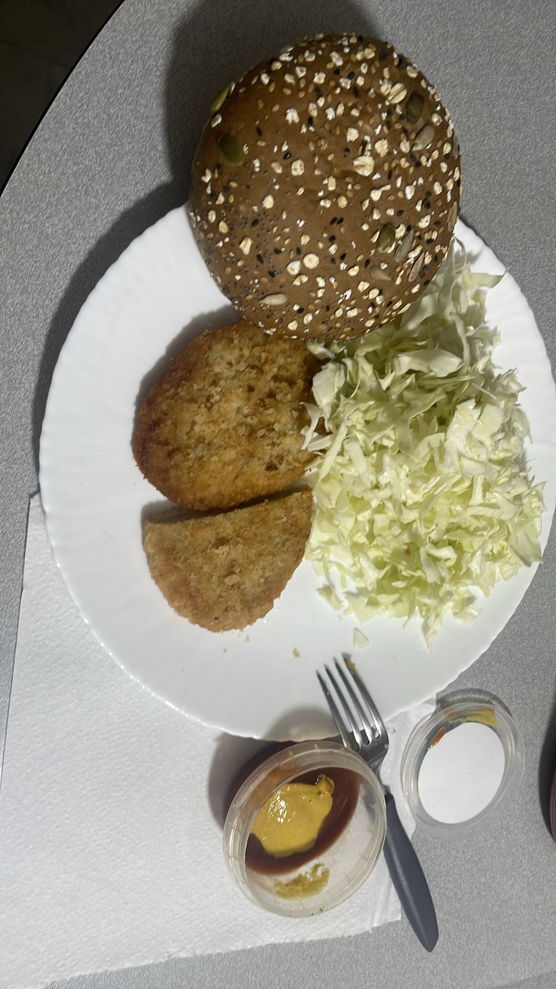 Breaded Burger Plate