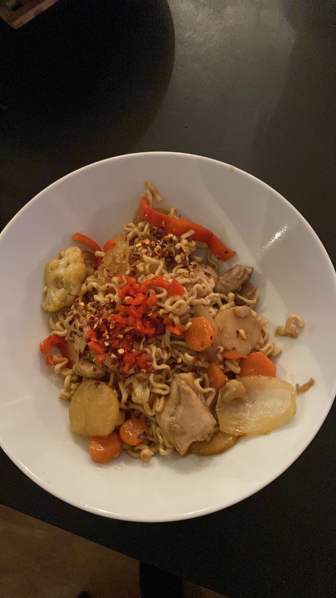 Kycklingnudlar med grönsaker