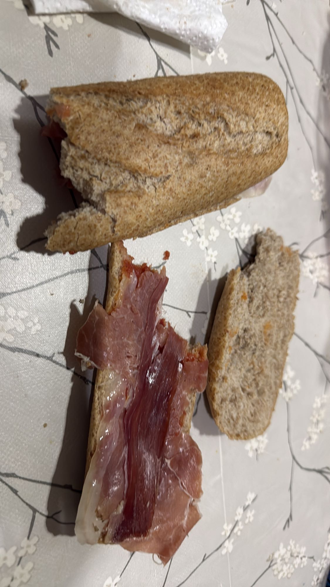 bocadillo de jamón integral