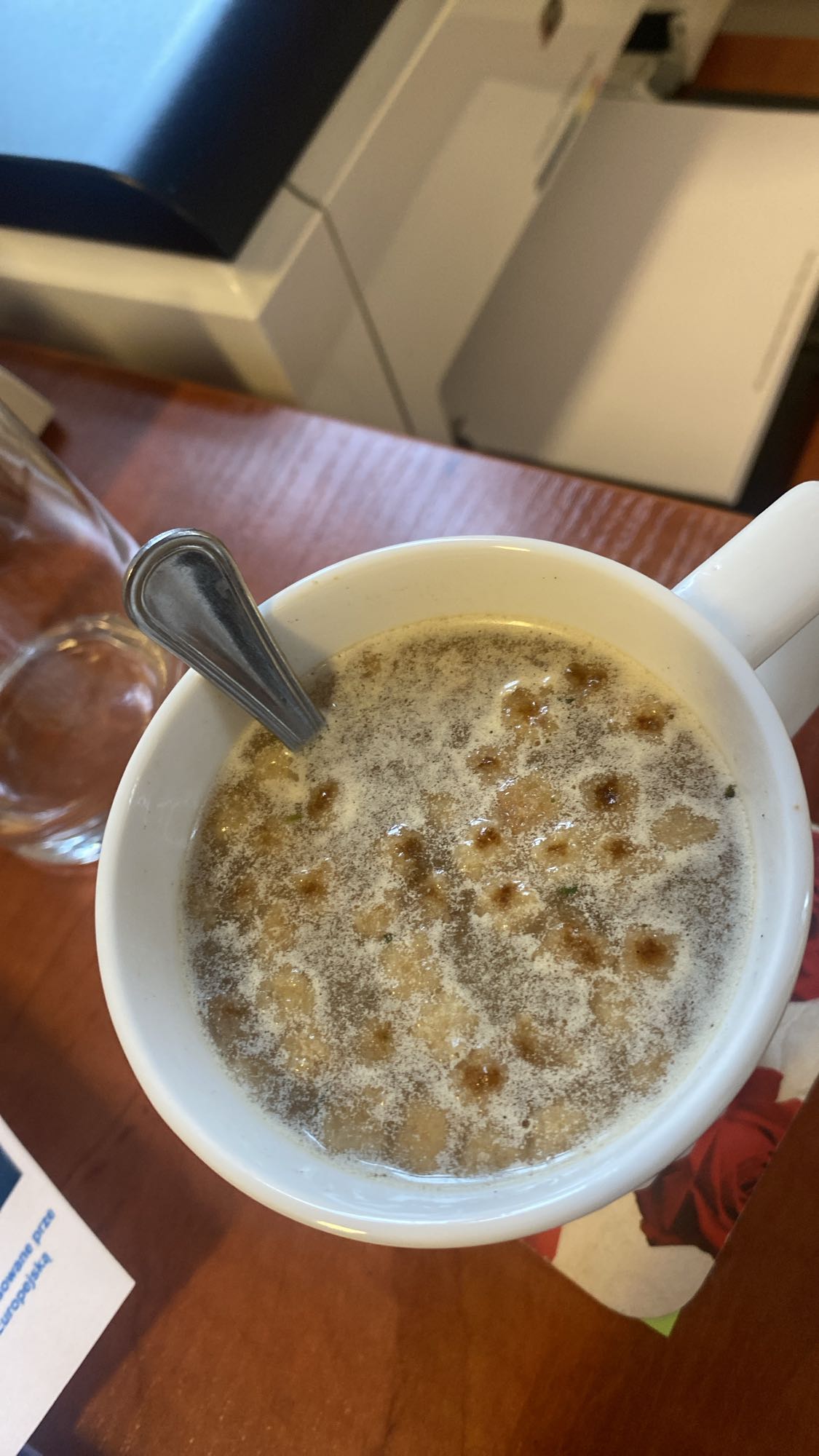 Zupa instant z grzankami