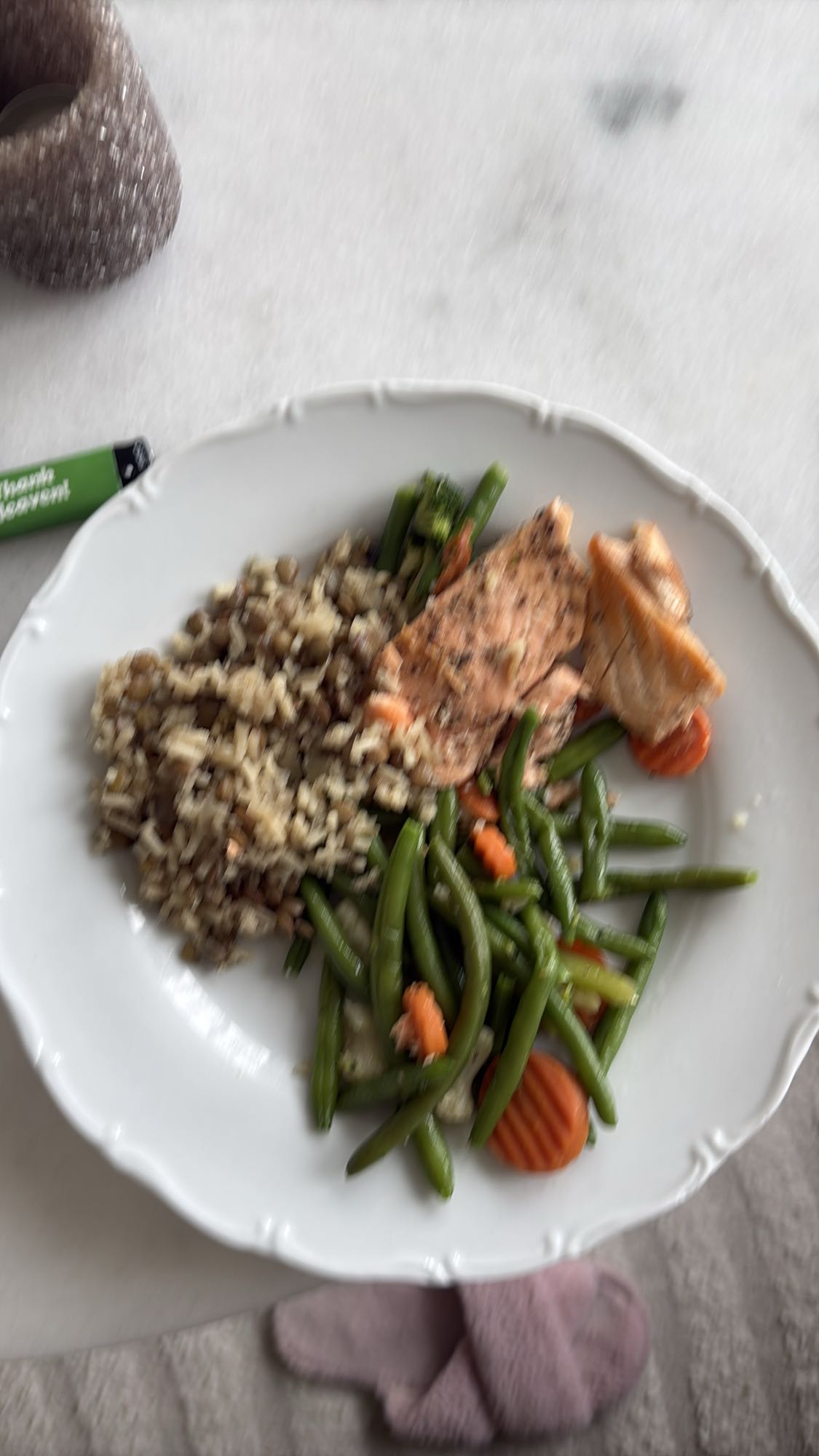 Lax med ris och grönsaker