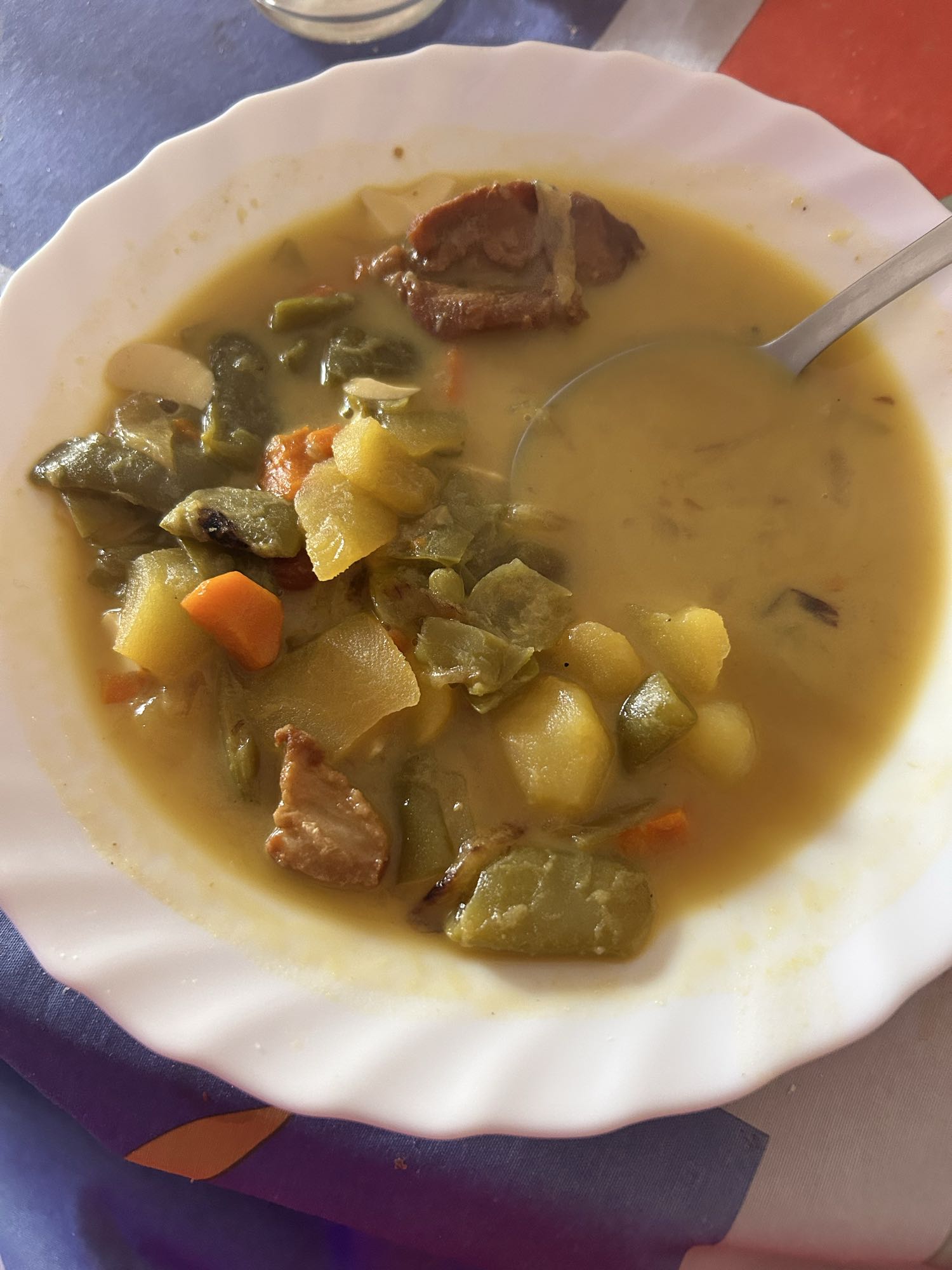 Sopa de verduras con carne