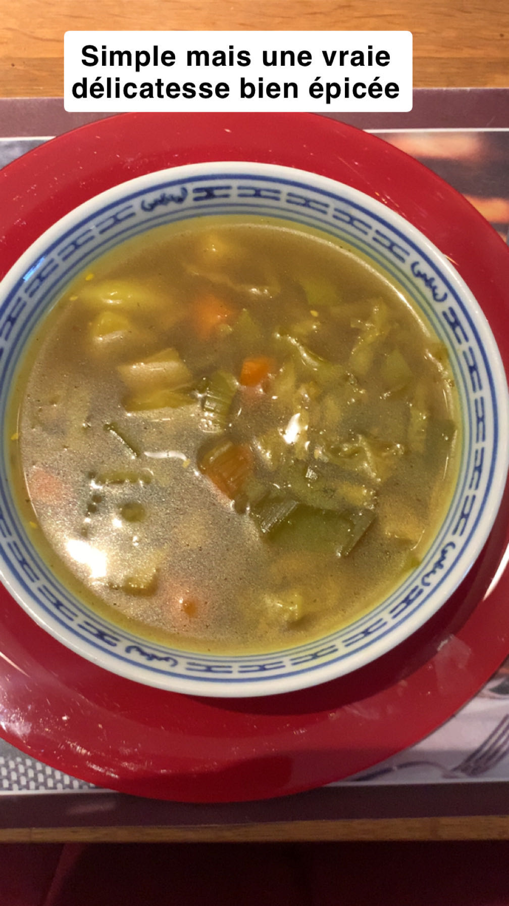 Soupe de légumes épicée