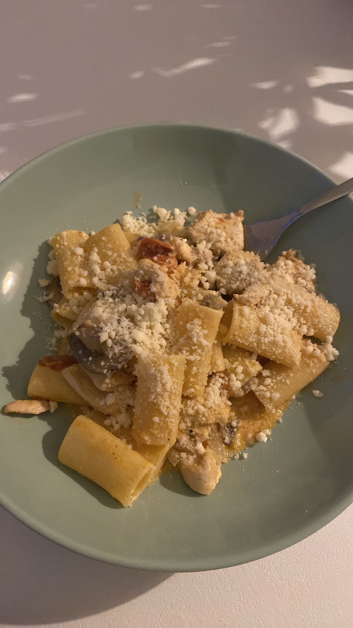 Kylling pasta med ost