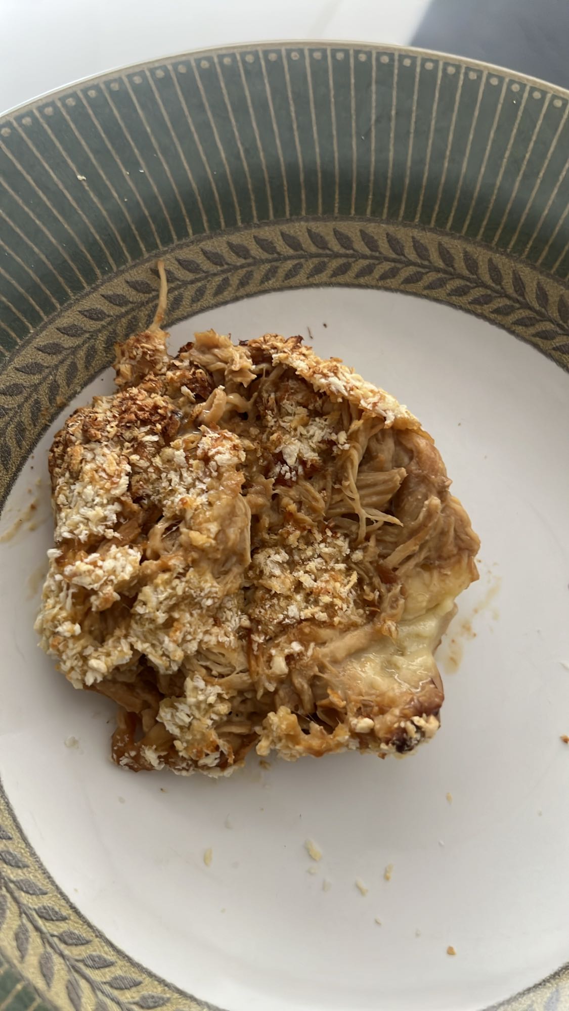 Frango empanado assado
