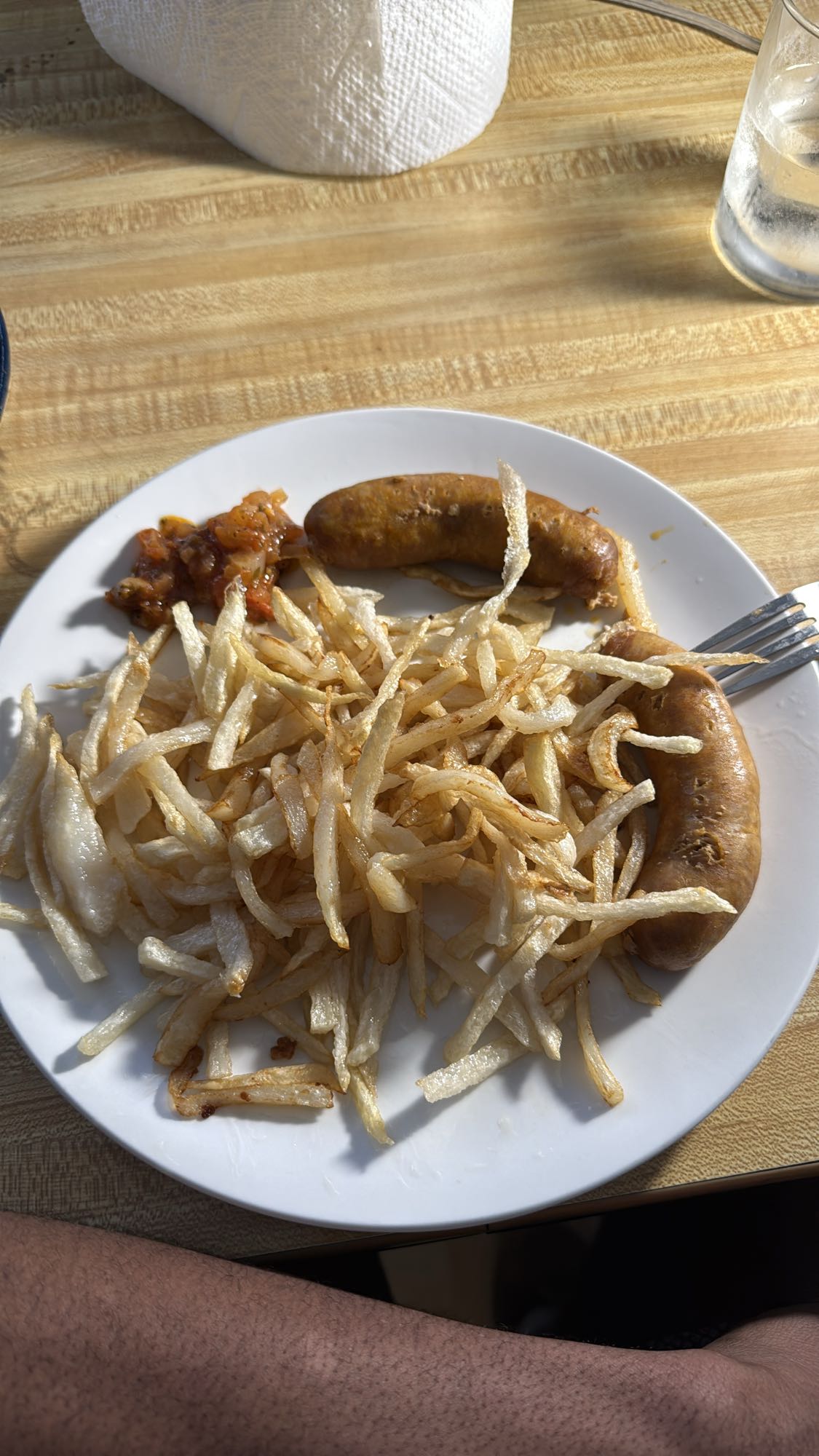 Saucisses et frites maison