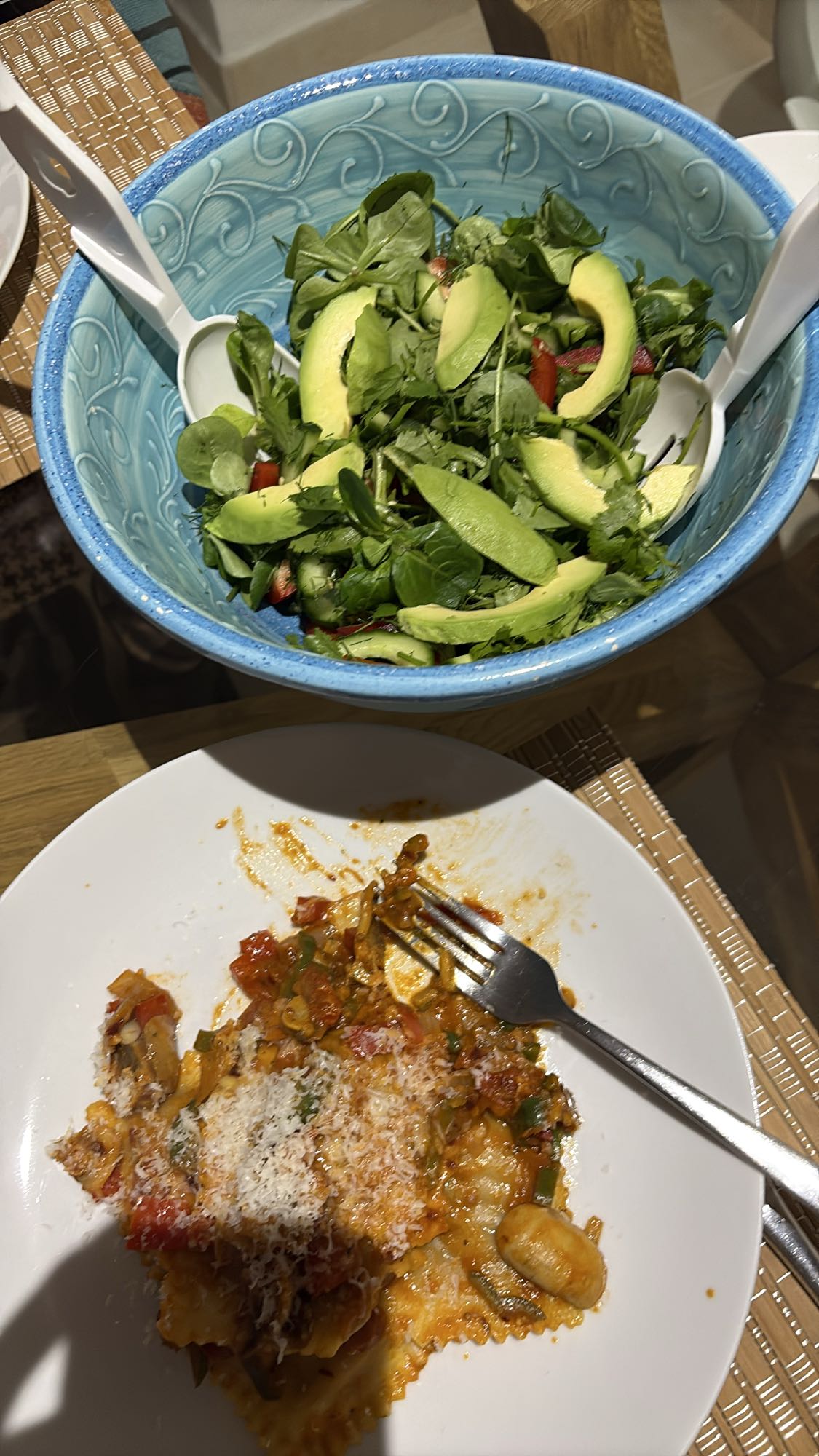 Ravioli and Avocado Salad