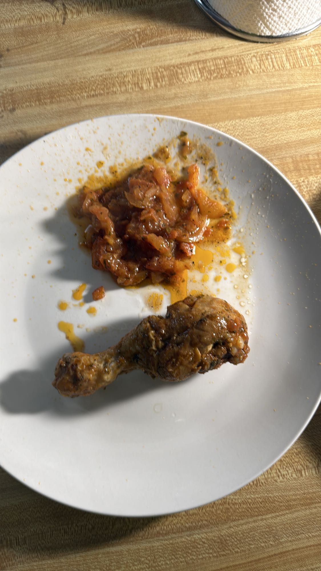 Poulet et ragoût de tomates