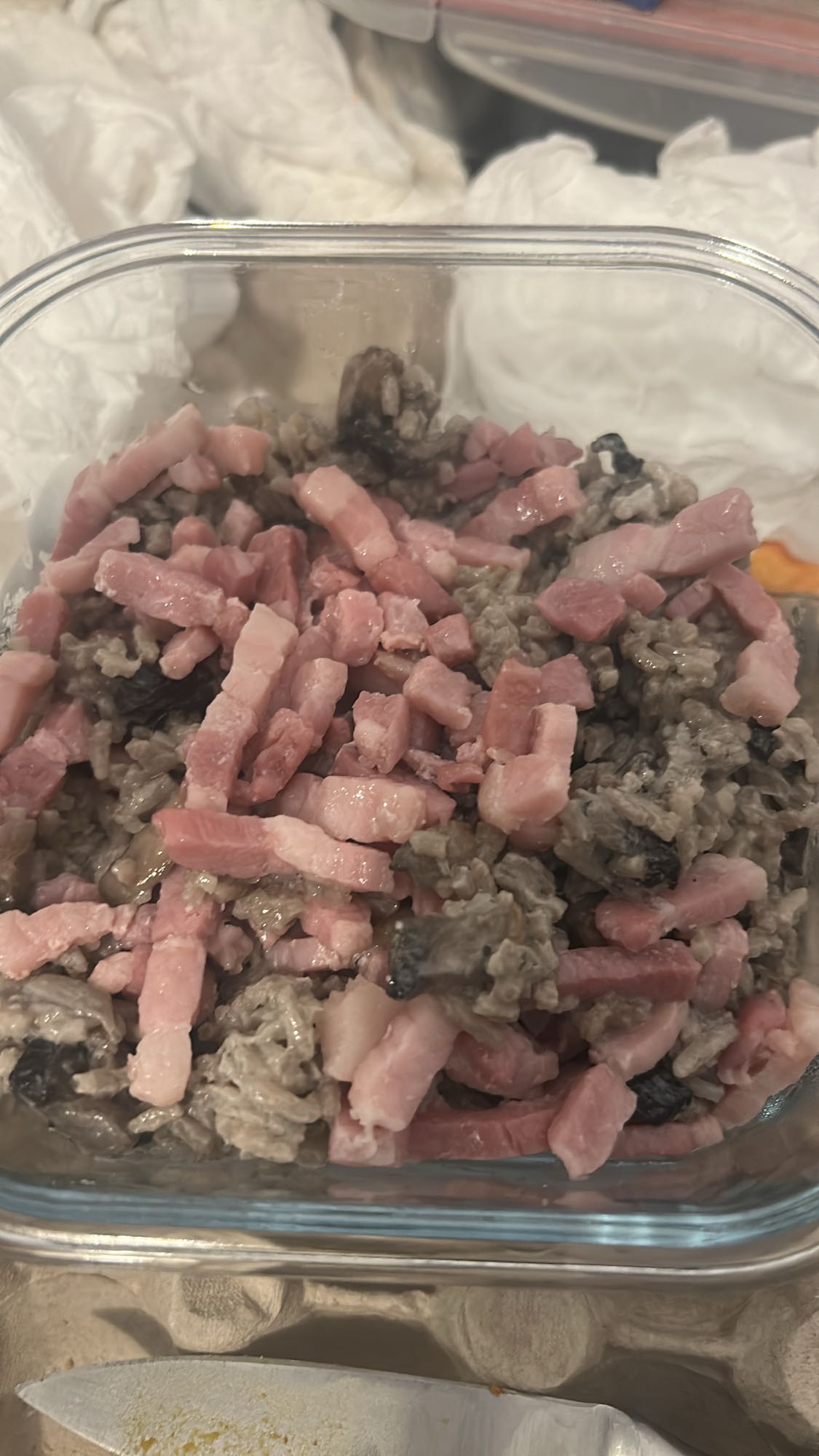 lardons et champignons crémeux
