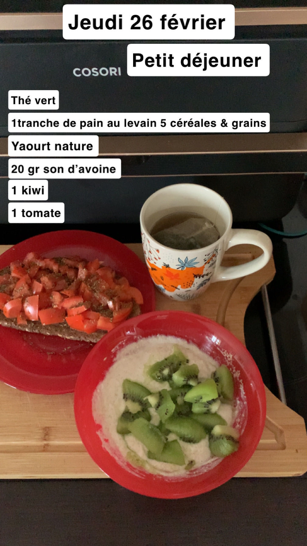 Petit déjeuner équilibré