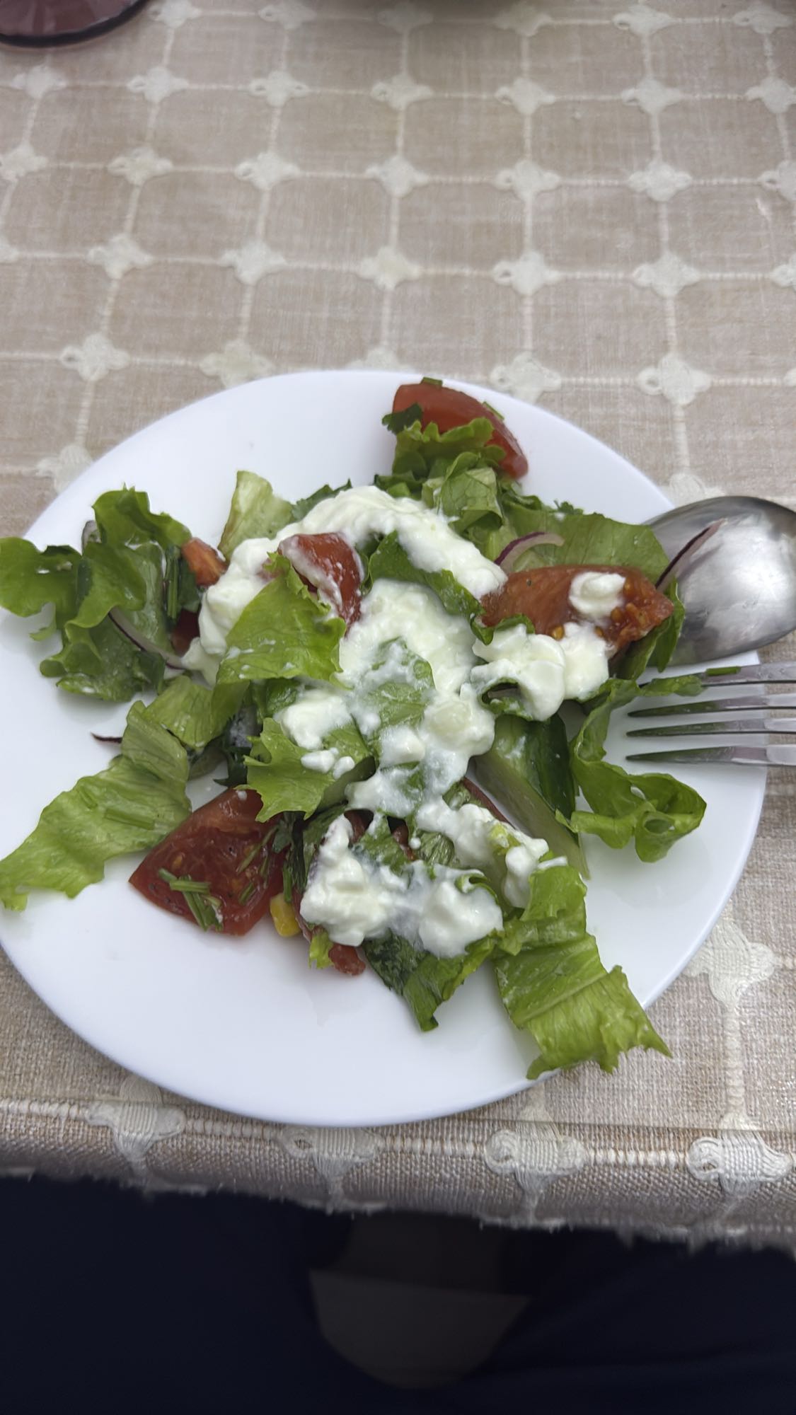 Овощной салат с йогуртом