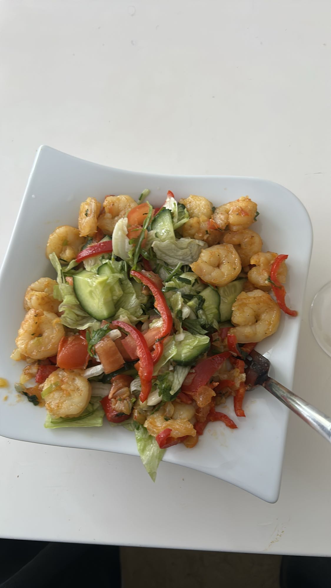 Garnelen-Gemüse-Salat