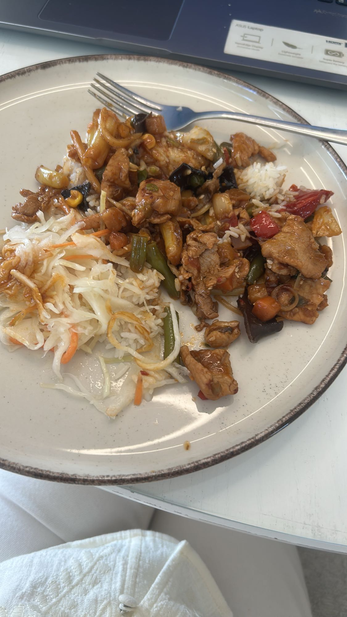 kurczak stir fry z ryżem