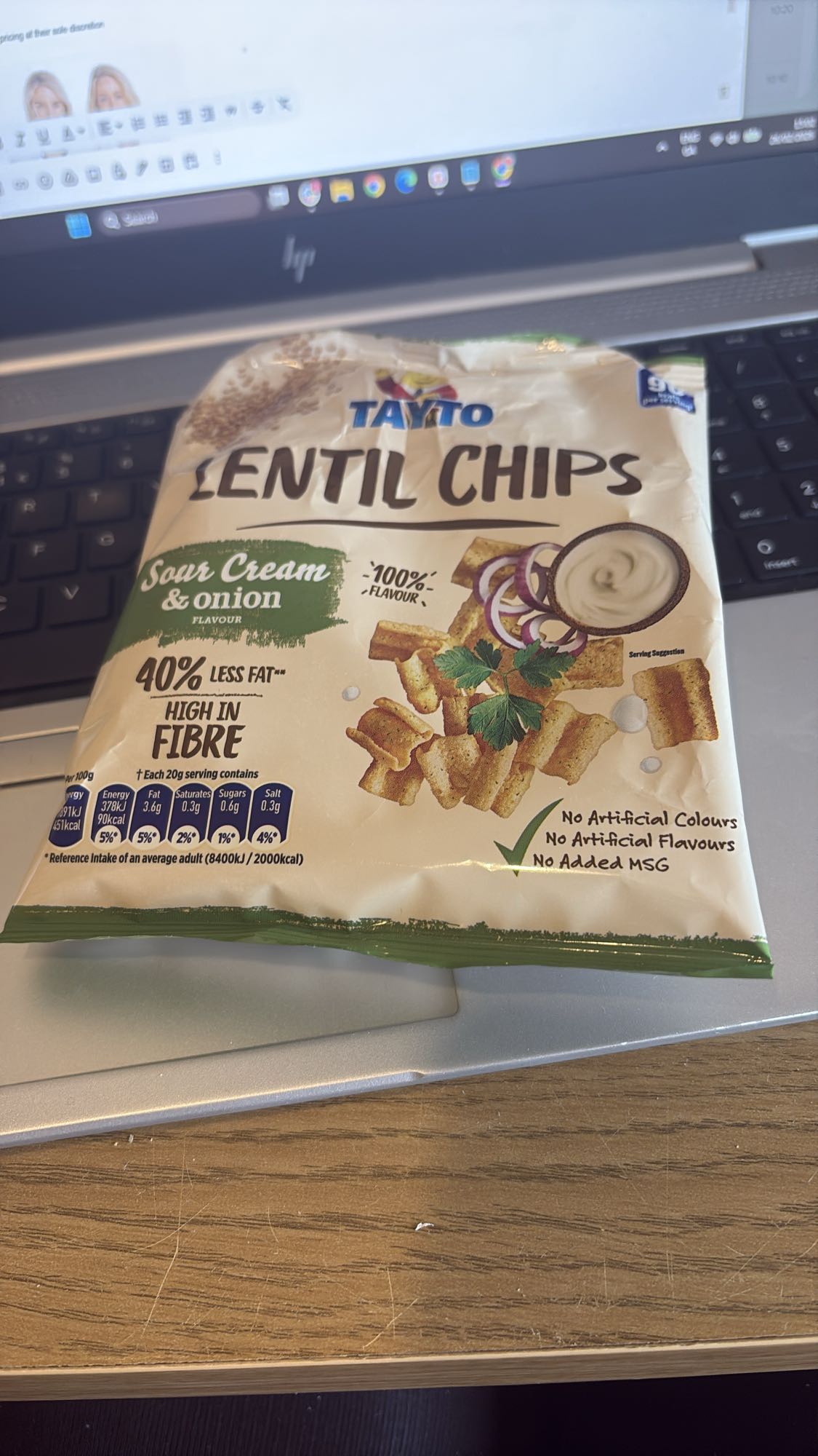 Lentil Chips Sour Cream