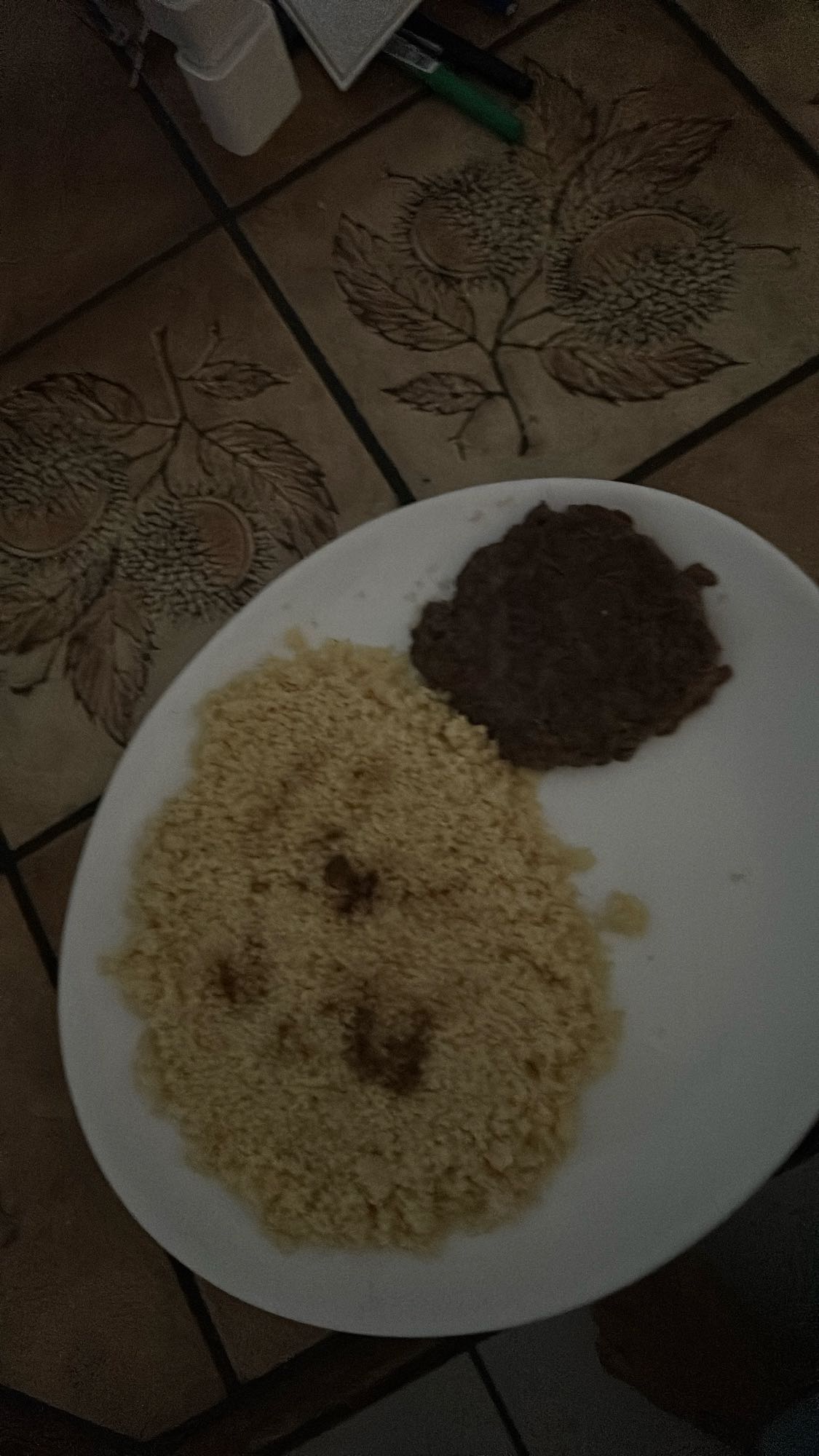 Couscous et steak haché